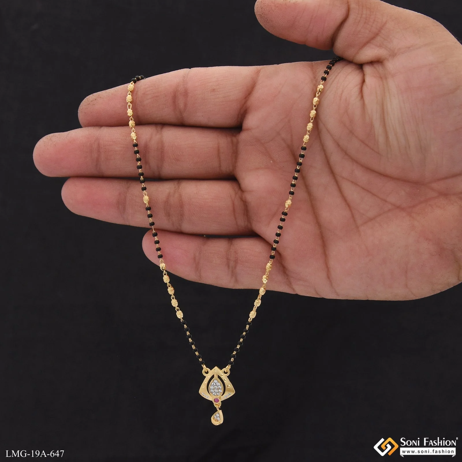 1 Gram Gold Plated Casual Design Mangalsutra for Women - Style A647 - Image 2