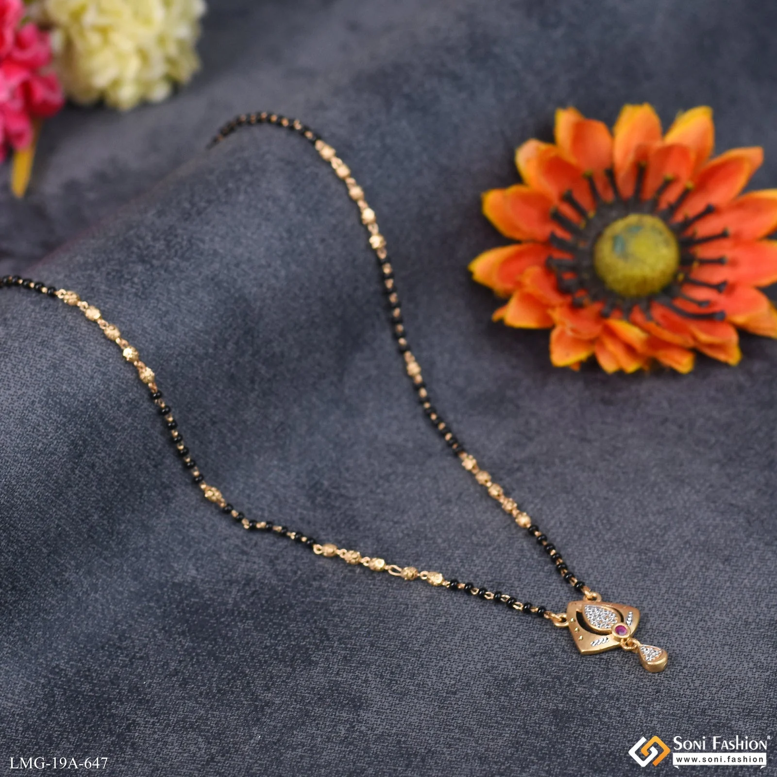 1 Gram Gold Plated Casual Design Mangalsutra for Women - Style A647 - Image 3