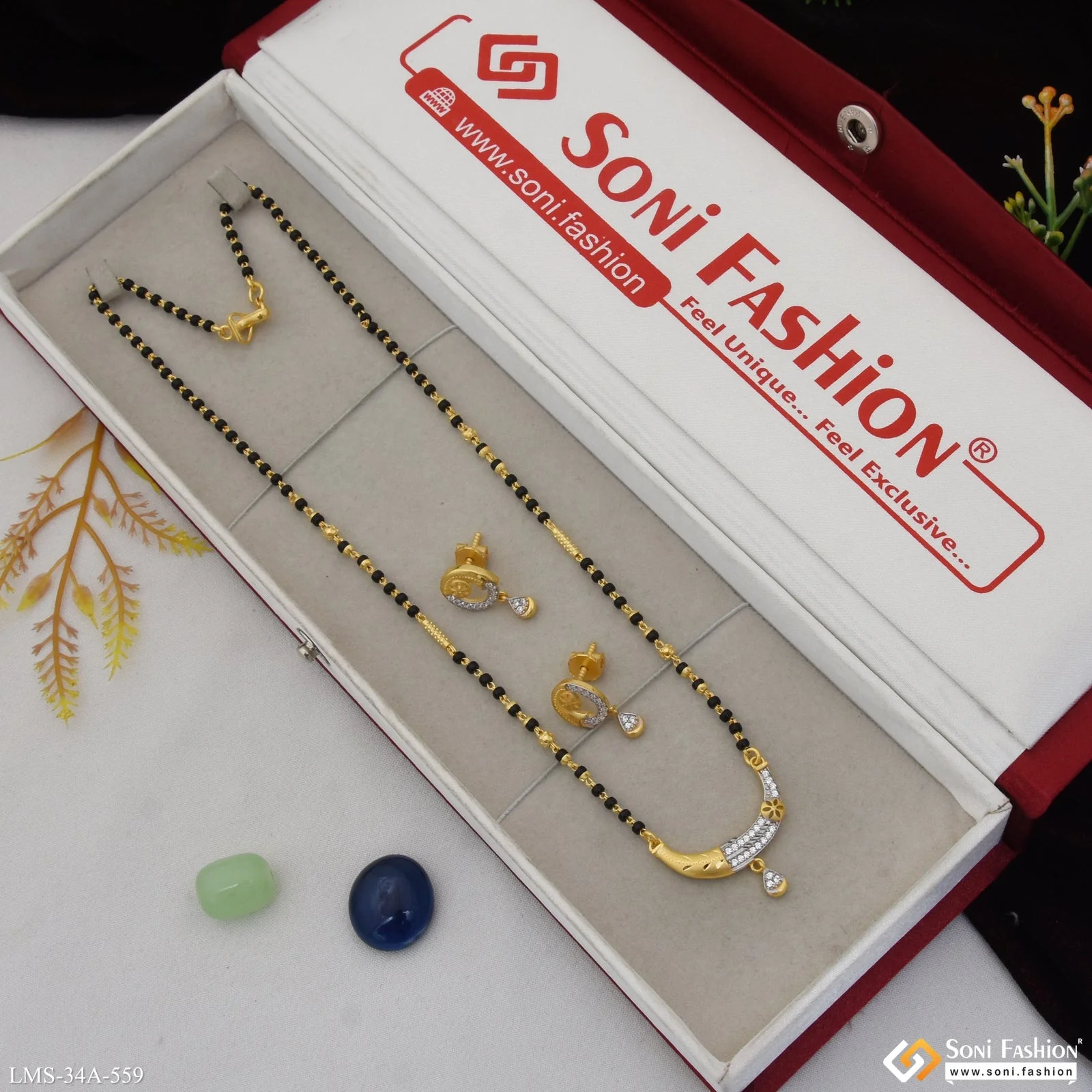 1 Gram Gold Plated Casual Design Mangalsutra Set for Women - Style A559 - Image 3