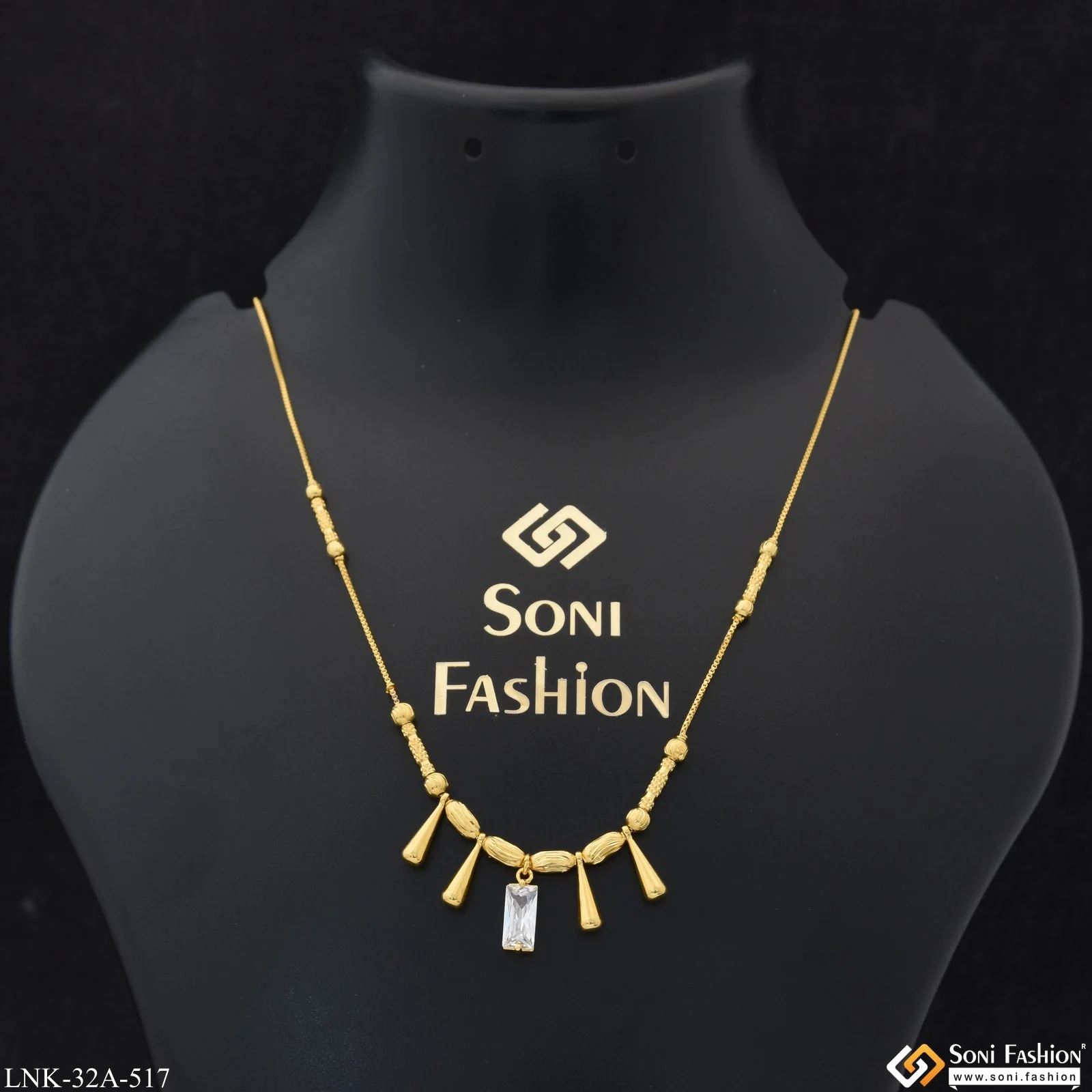 1 Gram Gold Plated Casual Design Necklace for Ladies - Style A517