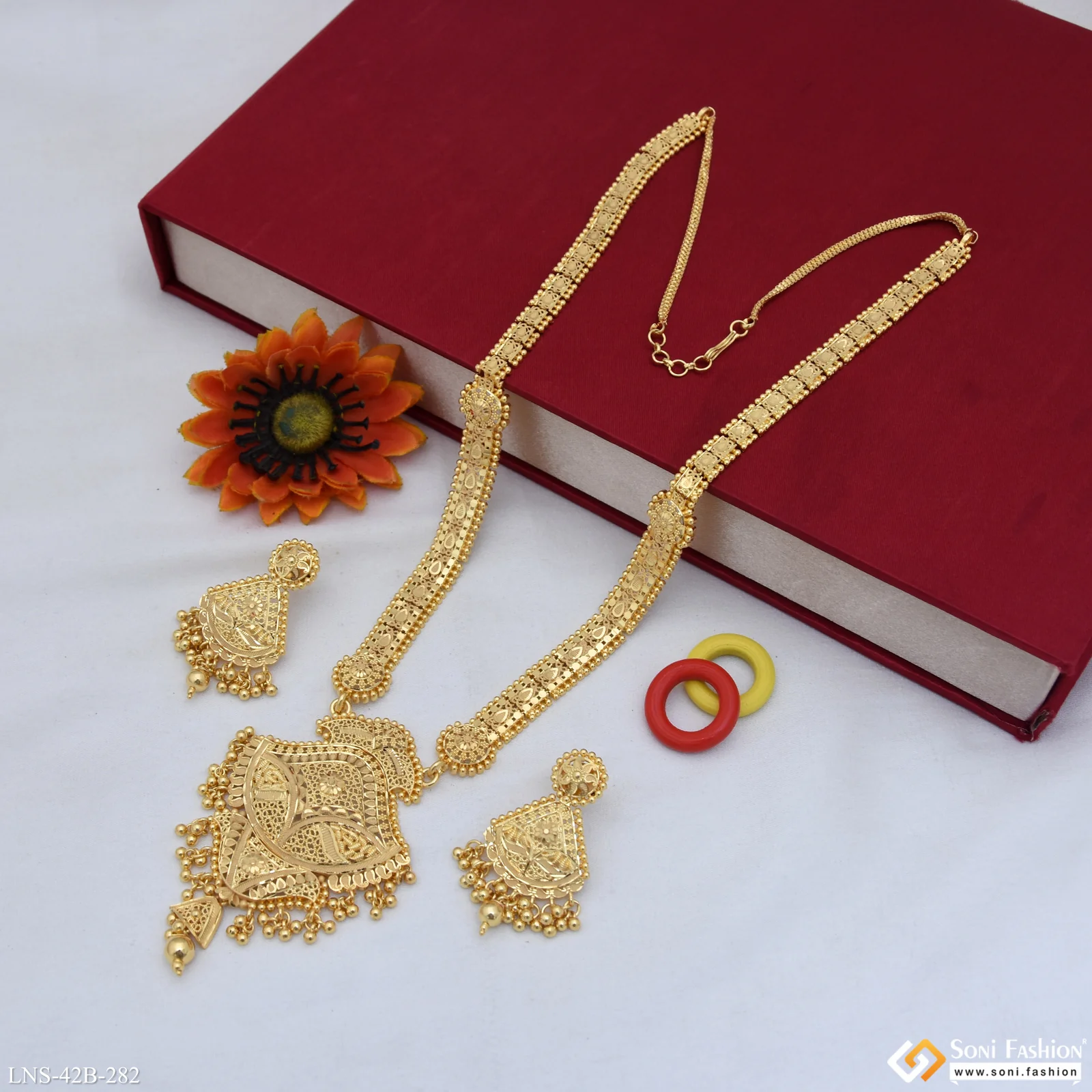 1 Gram Gold Plated Casual Design Necklace Set for Women - Style B282 - Image 5