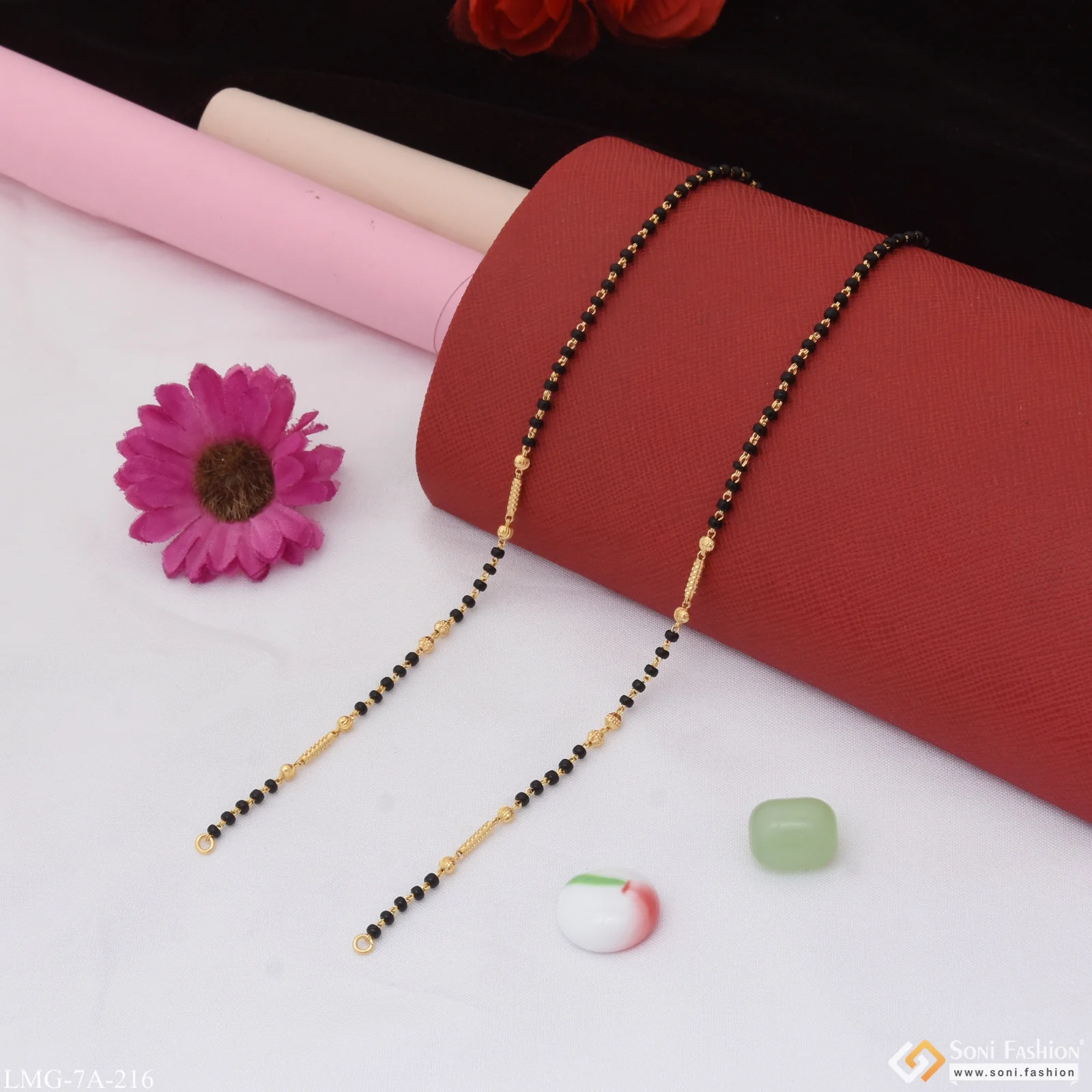 1 Gram Gold Plated Eye-catching Design Mangalsutra Dori For Ladies - Style A216 - Image 4
