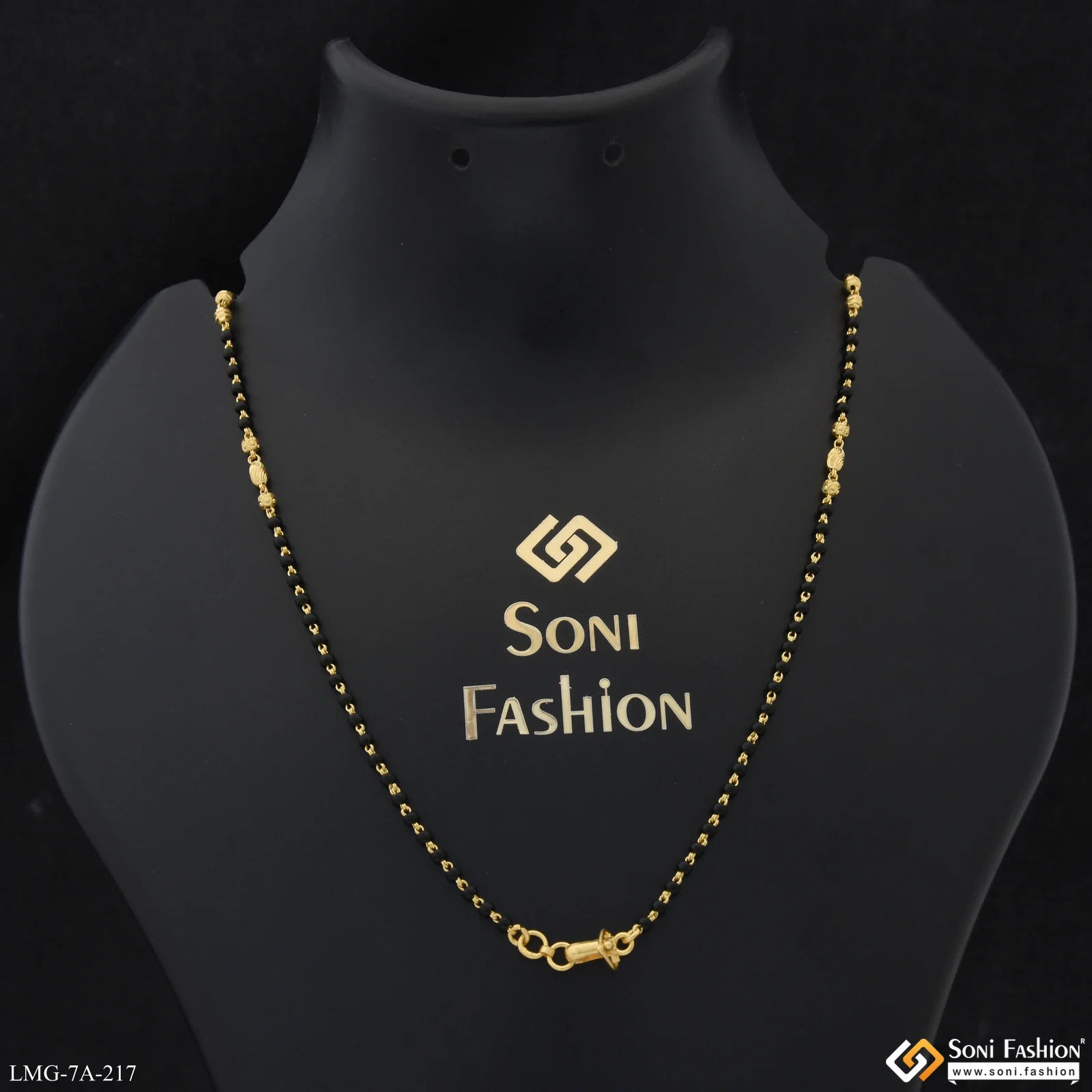 1 Gram Gold Plated Eye-catching Design Mangalsutra Dori For Ladies - Style A217 - Image 3