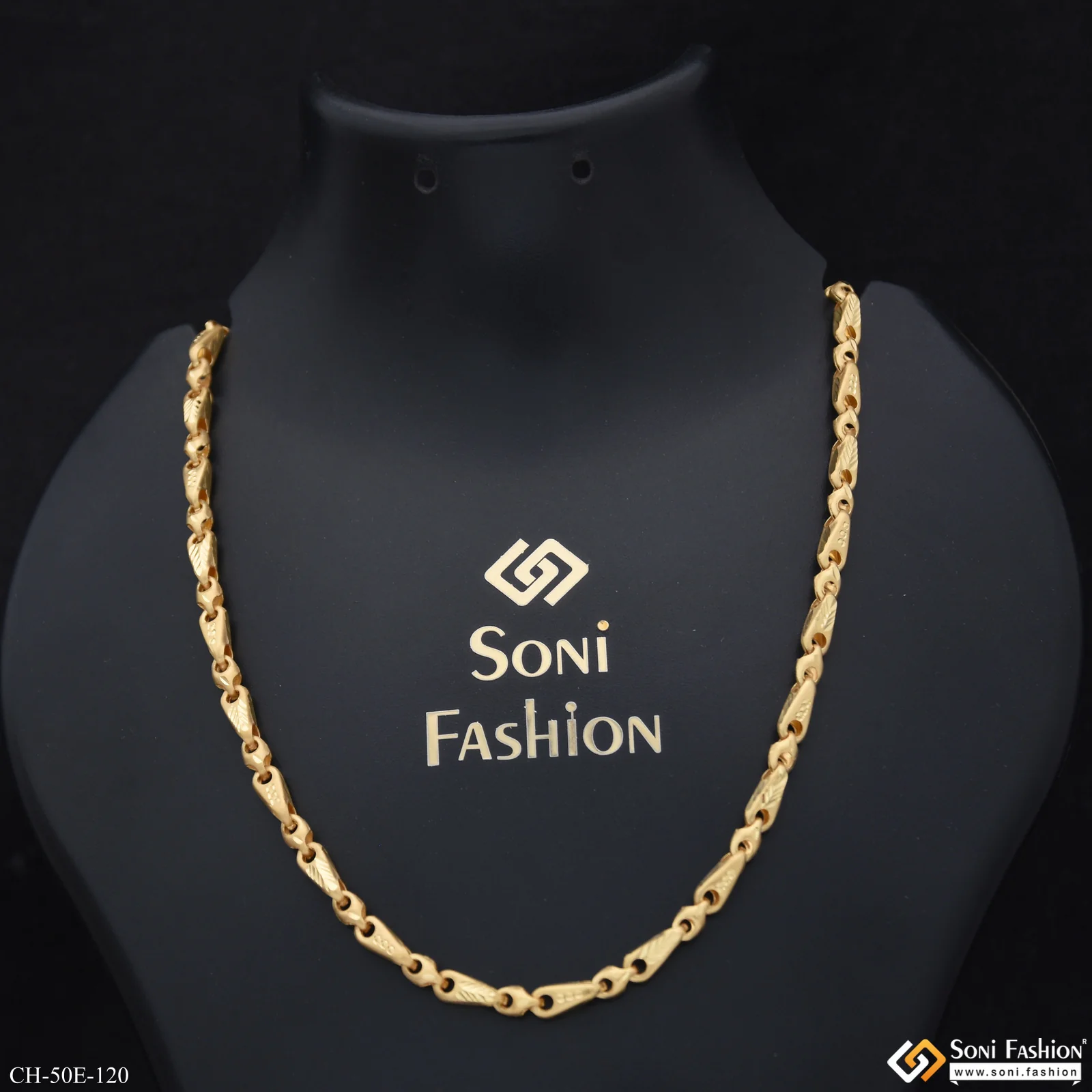 1 Gram Gold Plated Chain for Men - Style E120