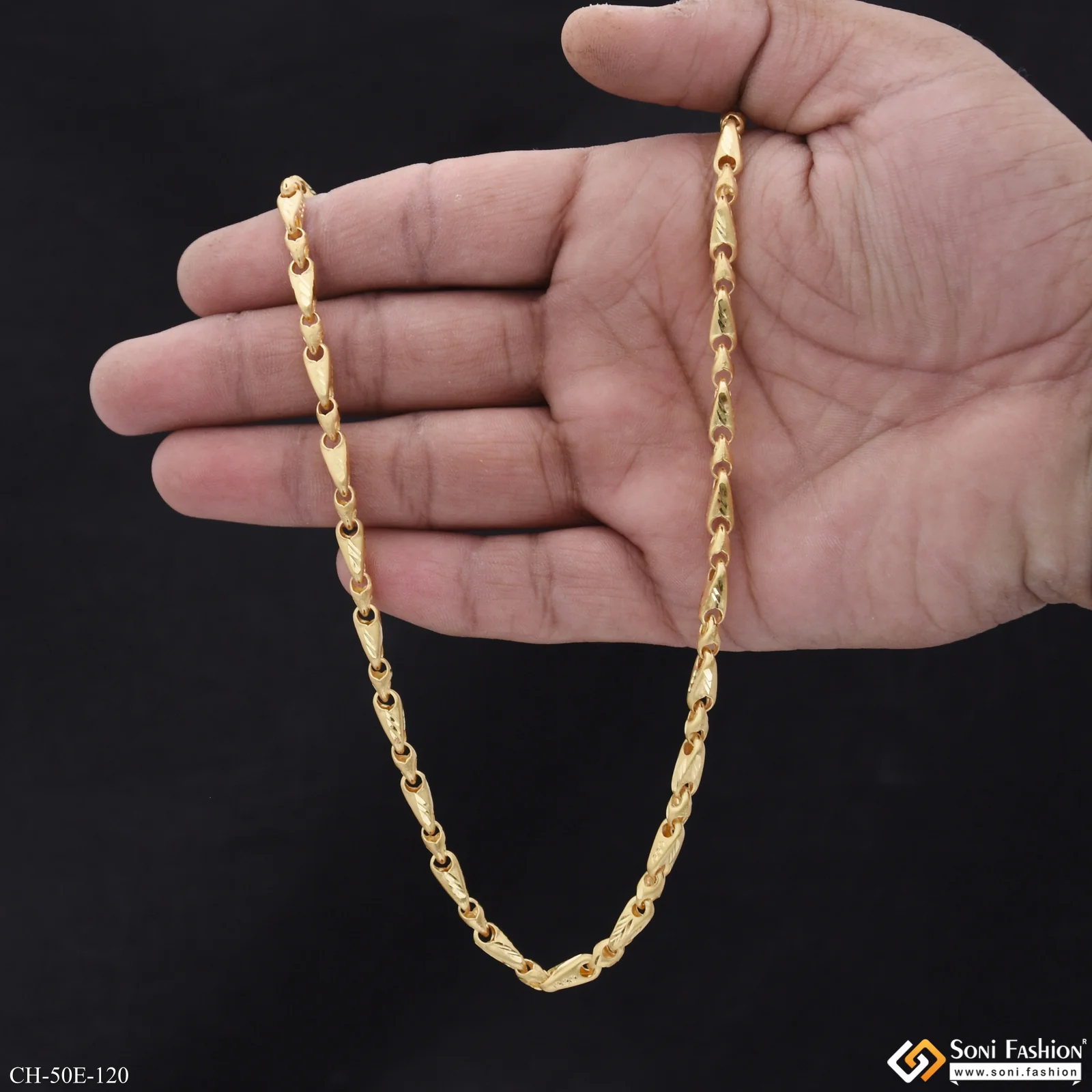 1 Gram Gold Plated Chain for Men - Style E120 - Image 6