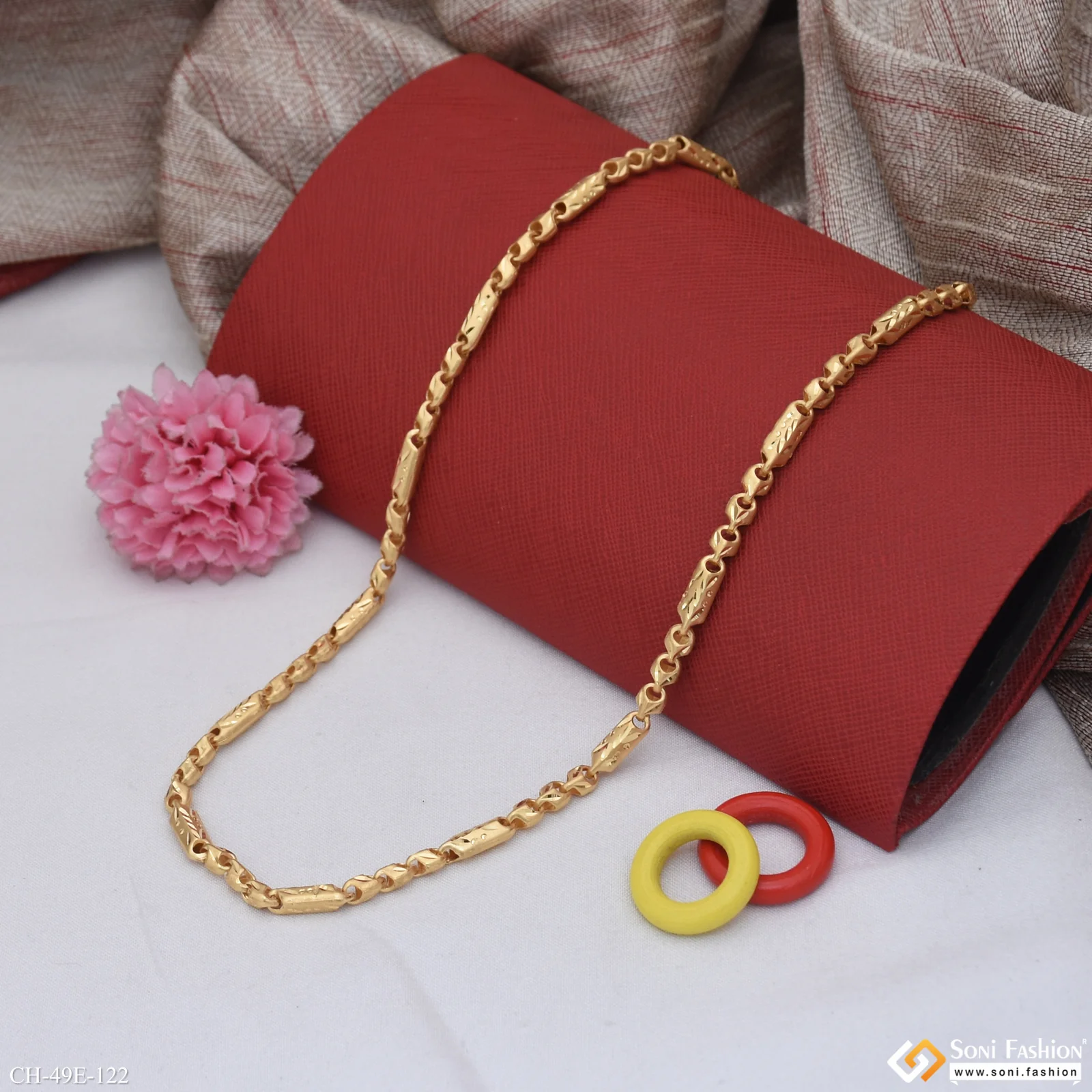 1 Gram Gold Plated Chain for Men - Style E122 - Image 4