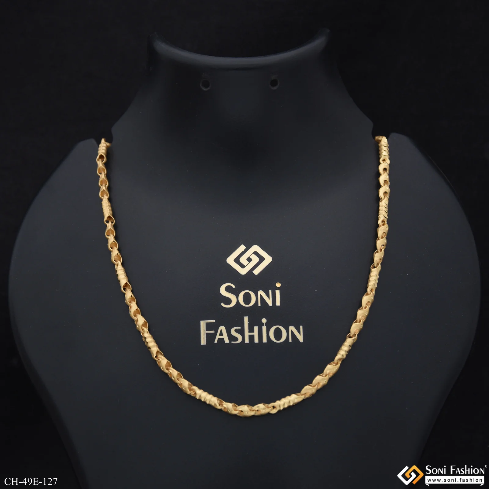1 Gram Gold Plated Chain for Men - Style E127