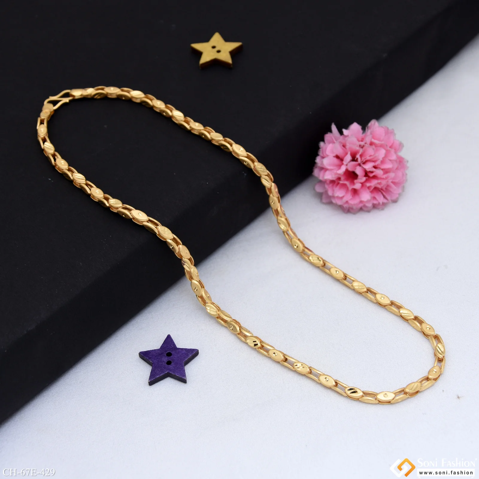 1 Gram Gold Plated Chain for Men - Style E429 - Image 4