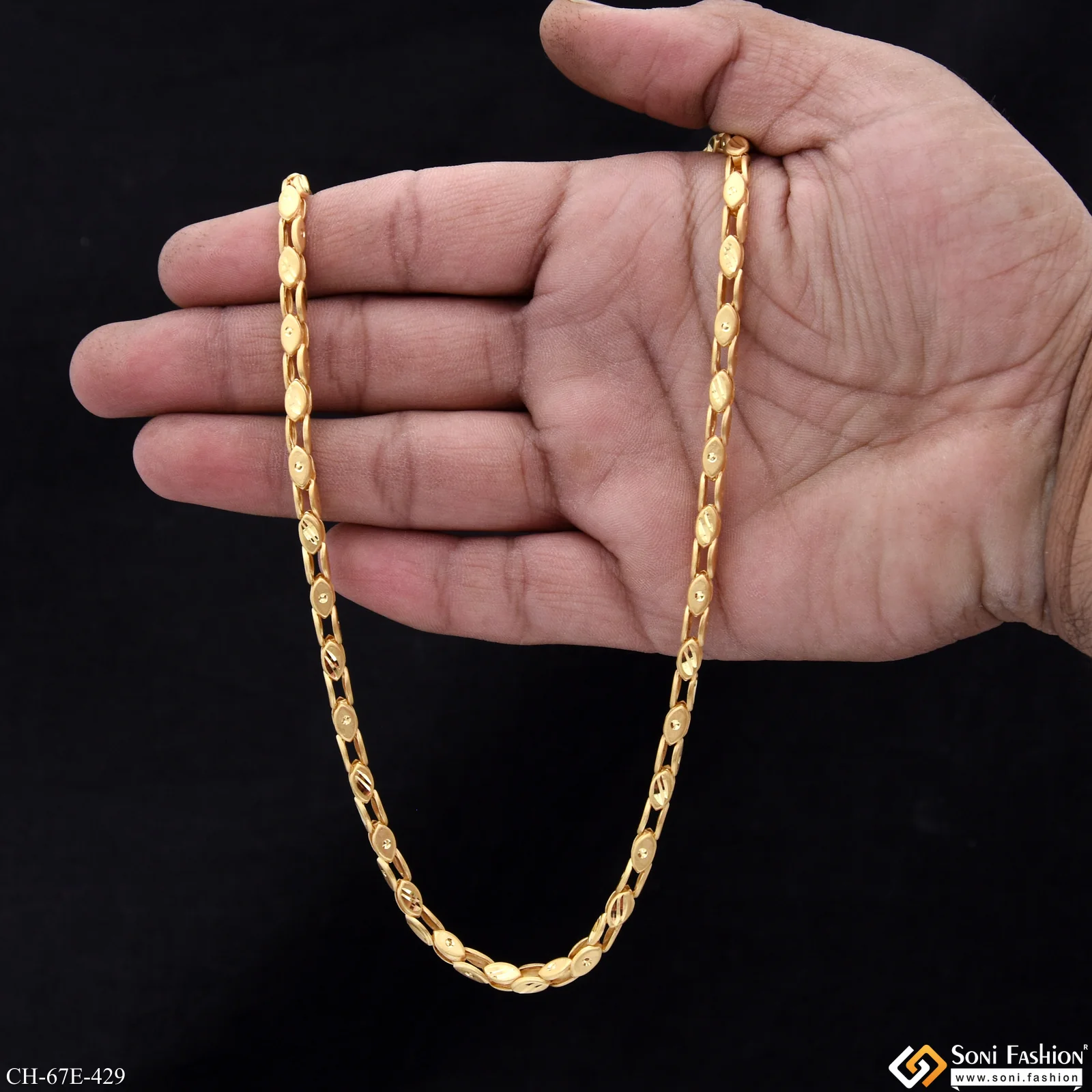 1 Gram Gold Plated Chain for Men - Style E429 - Image 6
