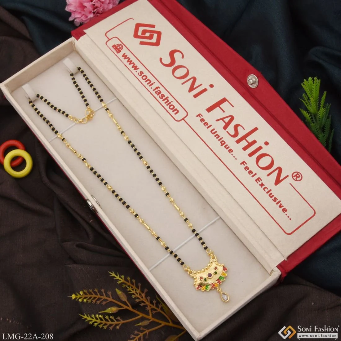 1 Gram Gold Plated Charming Design Fancy Design Mangalsutra for Women - Style A208 - Image 5