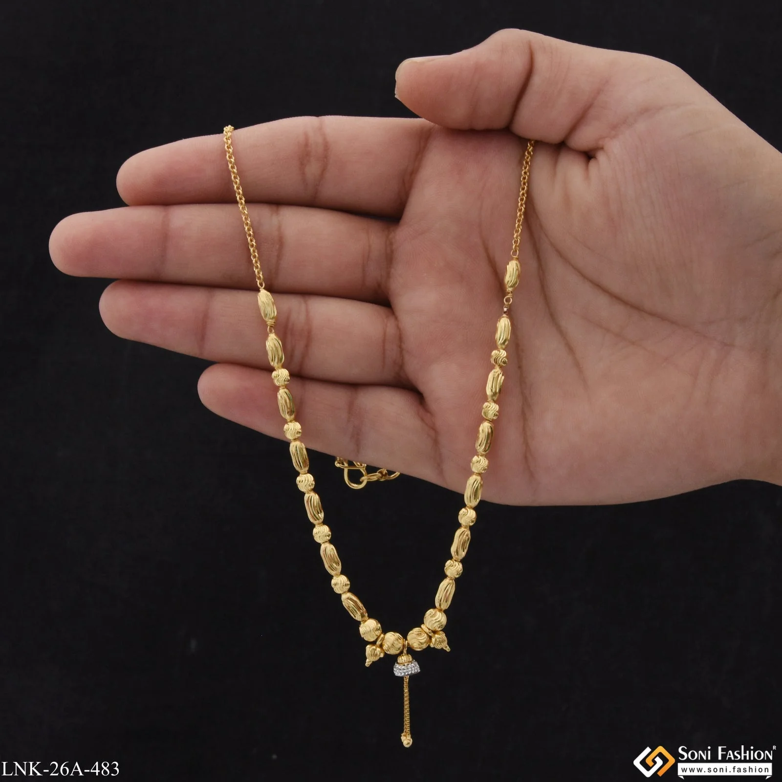 1 Gram Gold Plated Charming Design Gold Plated Necklace for Women - Style A483 - Image 2