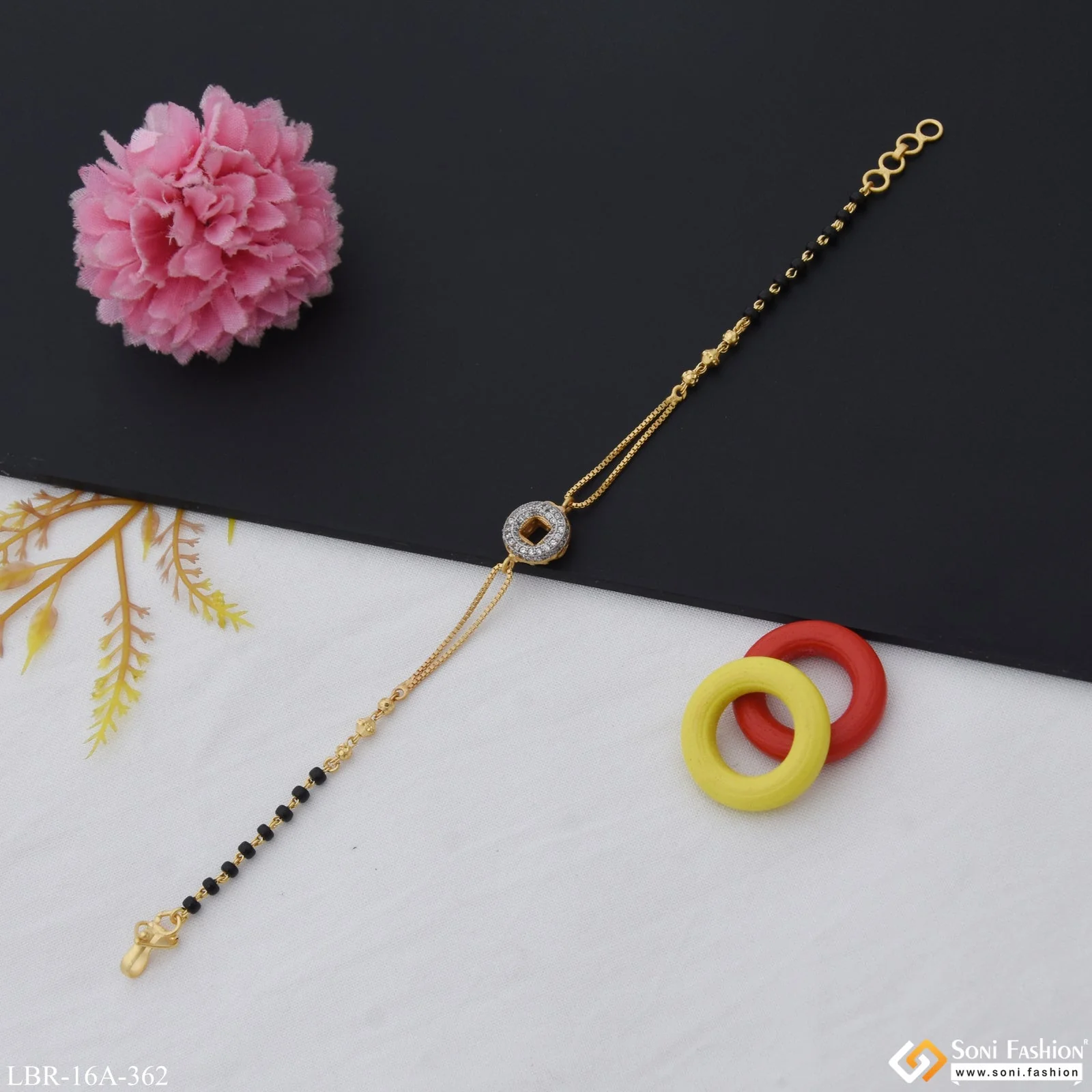 1 Gram Gold Plated Charming Design Mangalsutra Bracelet for Women - Style A362 - Image 5