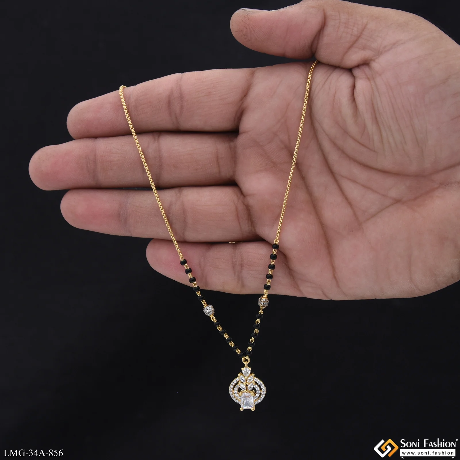 1 Gram Gold Plated Charming Design Mangalsutra for Women - Style A856 - Image 2