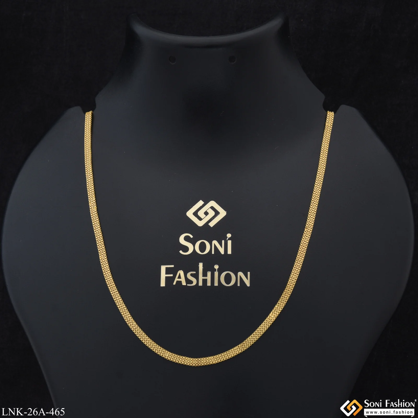 1 Gram Gold Plated Chic Design Fashion-Forward Chain for Ladies - Style A465 - Image 2