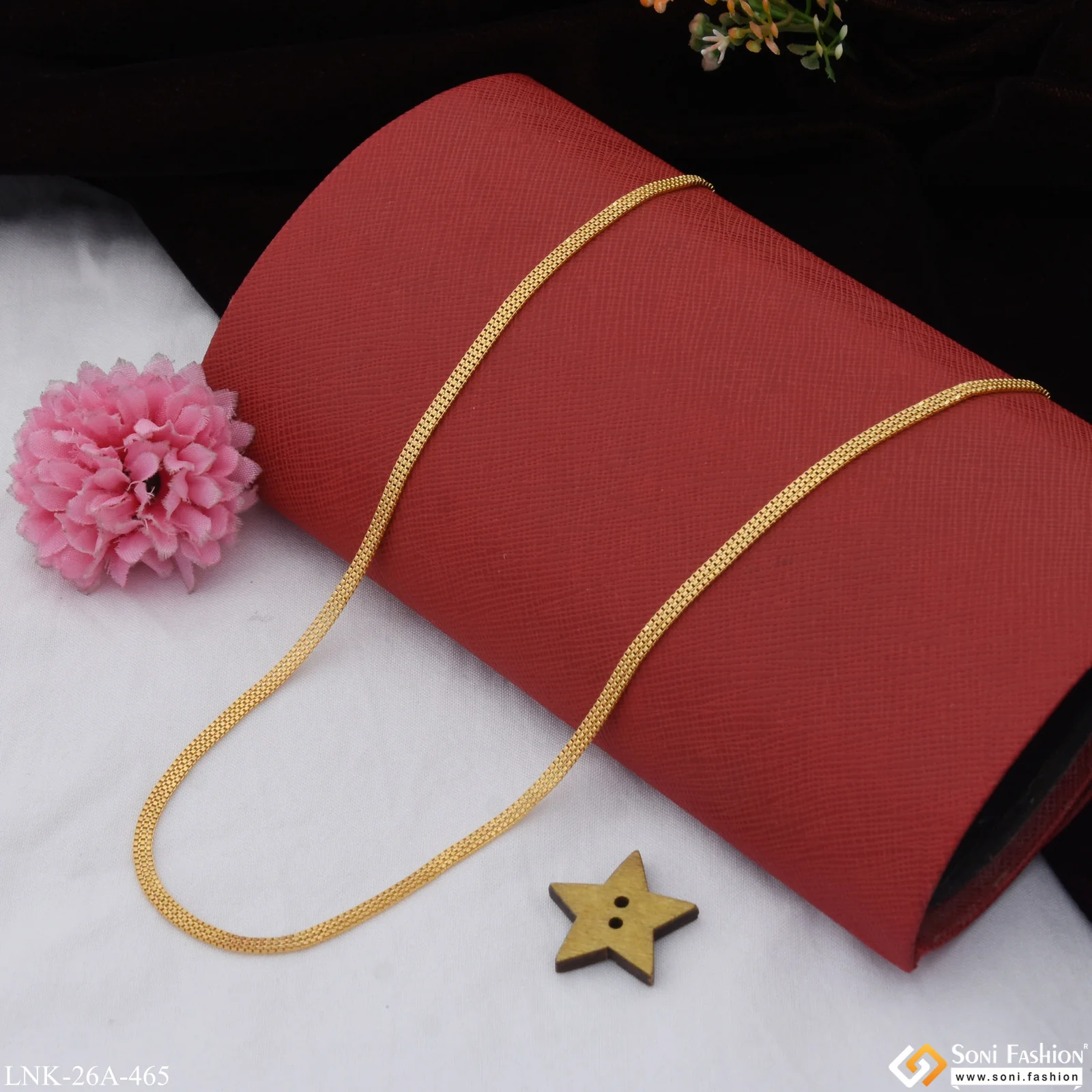 1 Gram Gold Plated Chic Design Fashion-Forward Chain for Ladies - Style A465 - Image 5