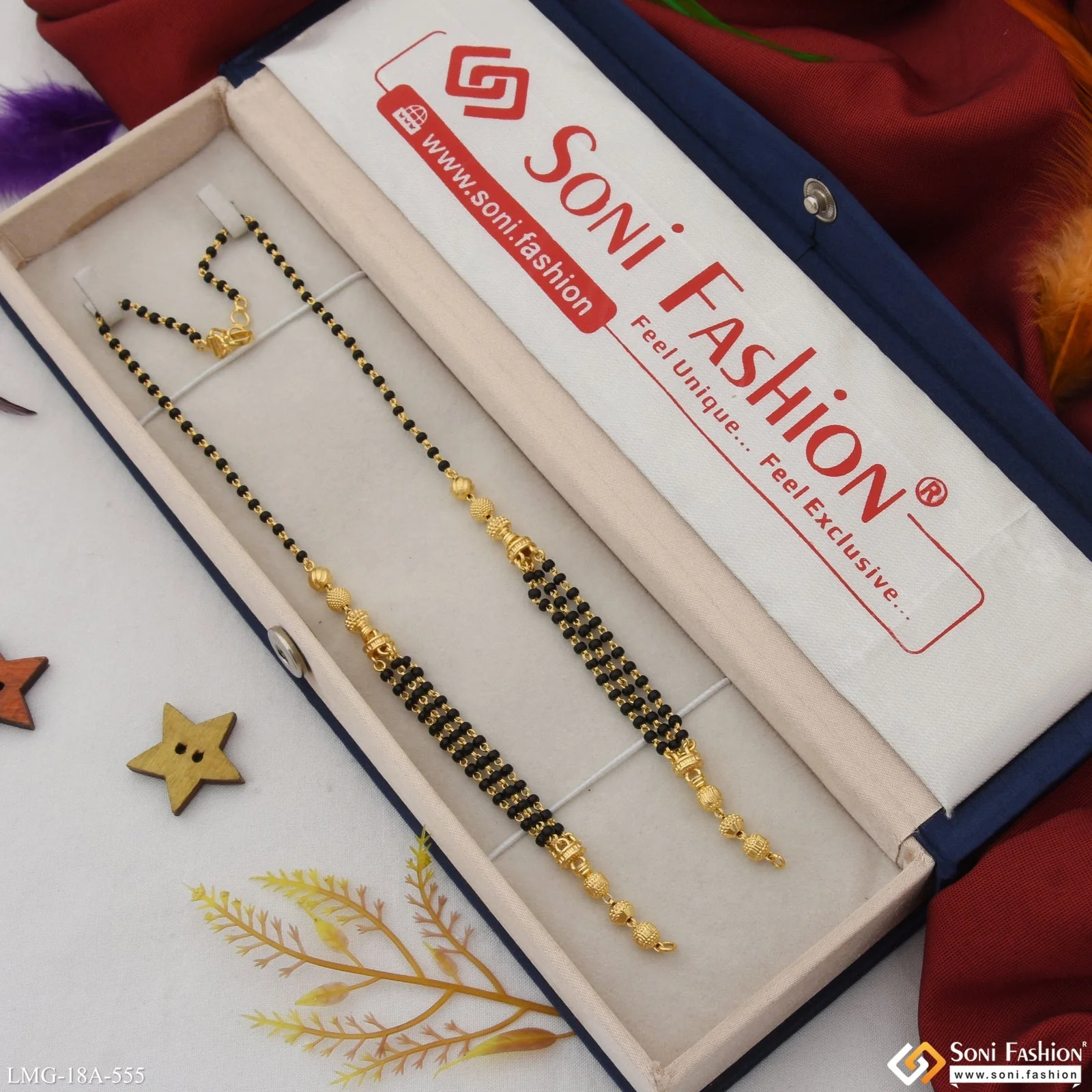 1 Gram Gold Plated Chic Design Mangalsutra Dori for Women - Style A555 - Image 5