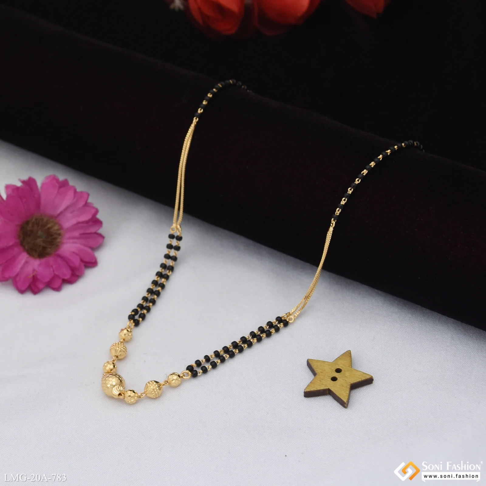 1 Gram Gold Plated Chic Design Mangalsutra for Women - Style A783 - Image 4