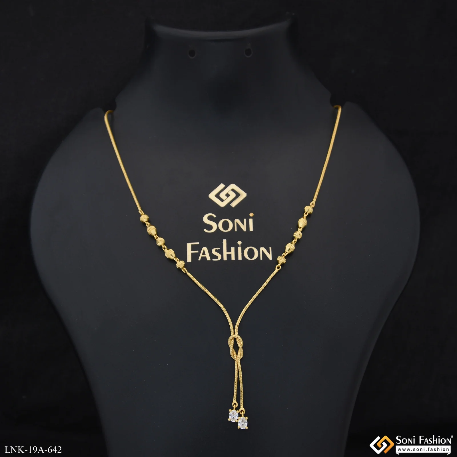 1 Gram Gold Plated Chic Design Necklace for Ladies - Style A642 - Image 5