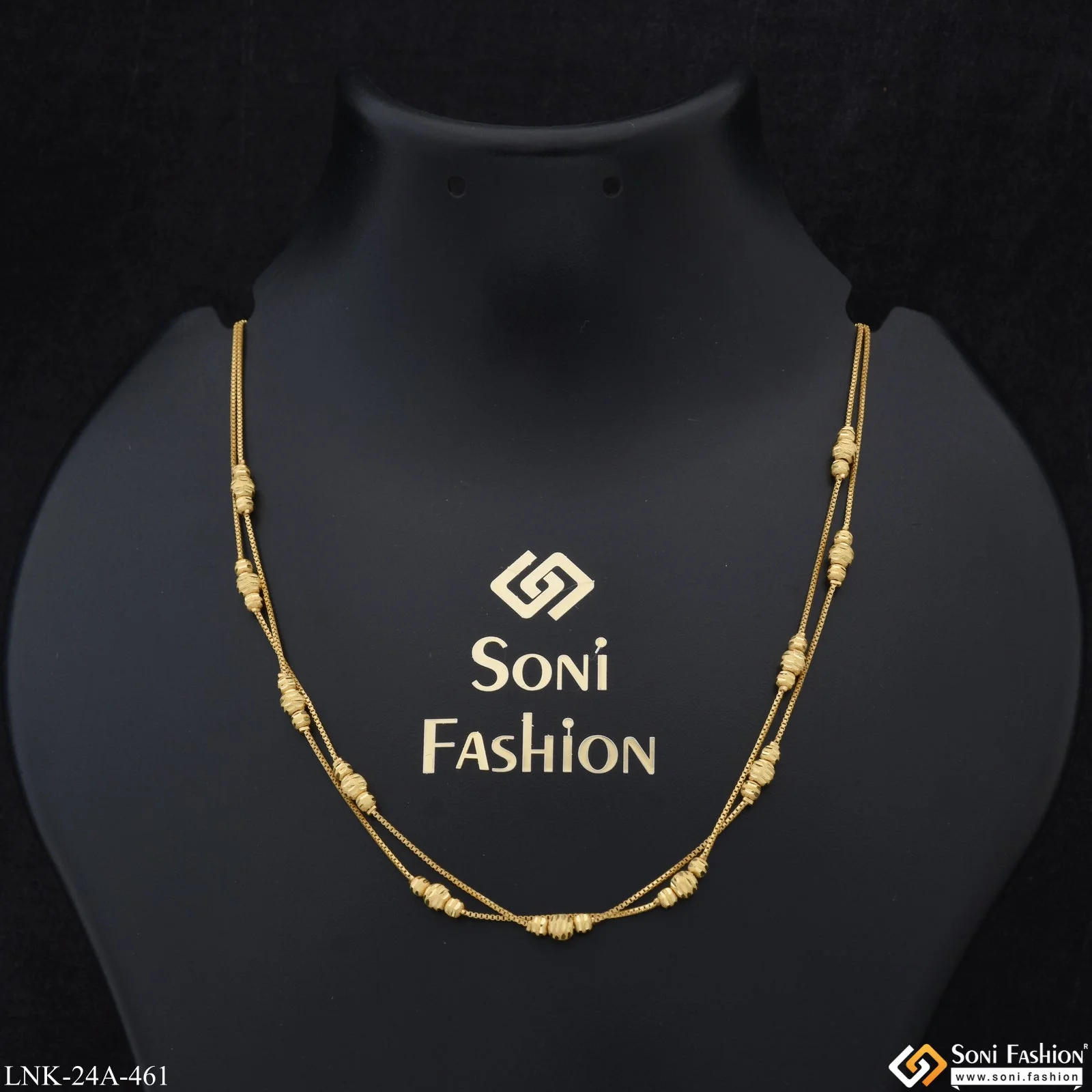 1 Gram Gold Plated Classic Design Finely Detailed Necklace for Lady - Style A461 - Image 2