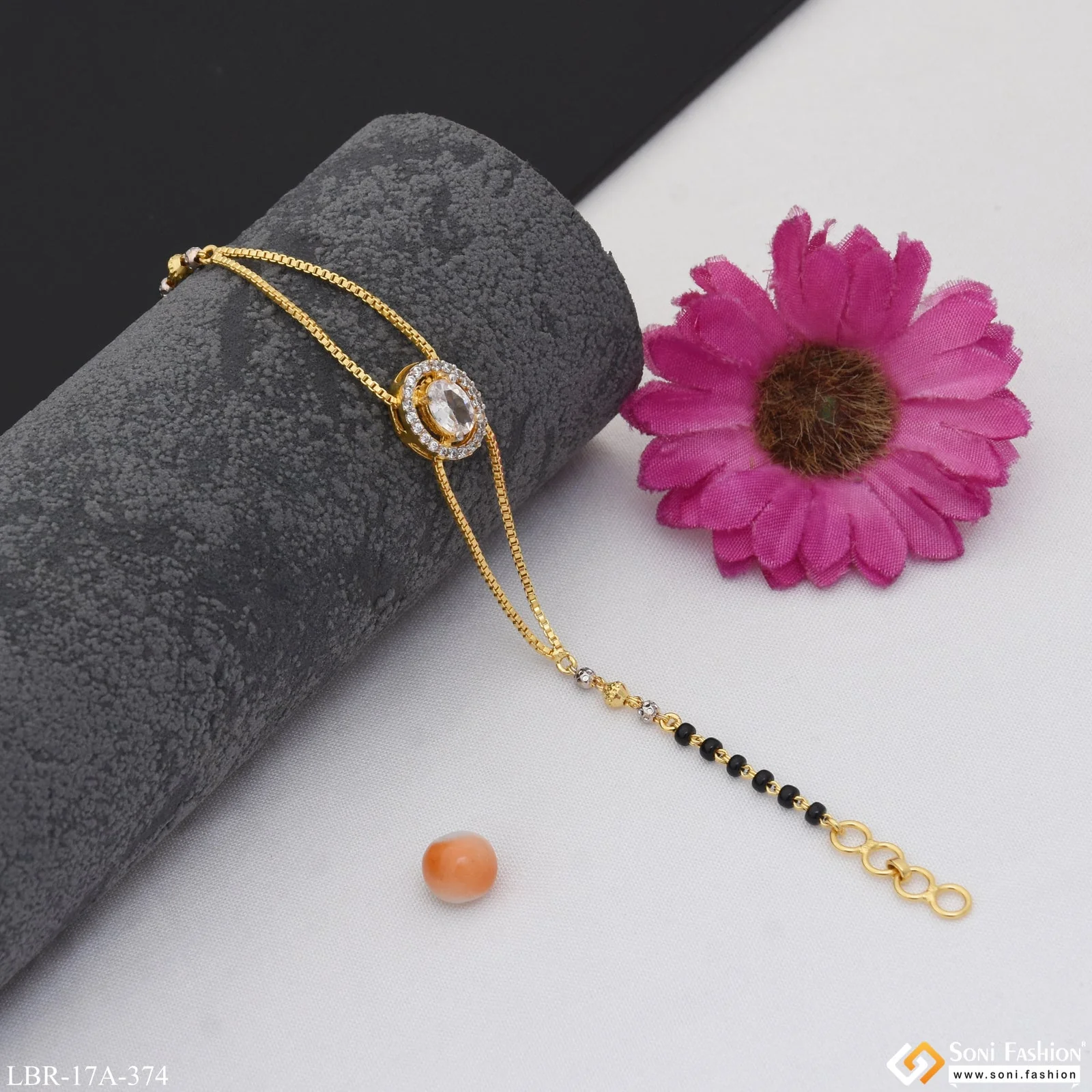 1 Gram Gold Plated Cool Design Mangalsutra Bracelet for Women - Style A374 - Image 5