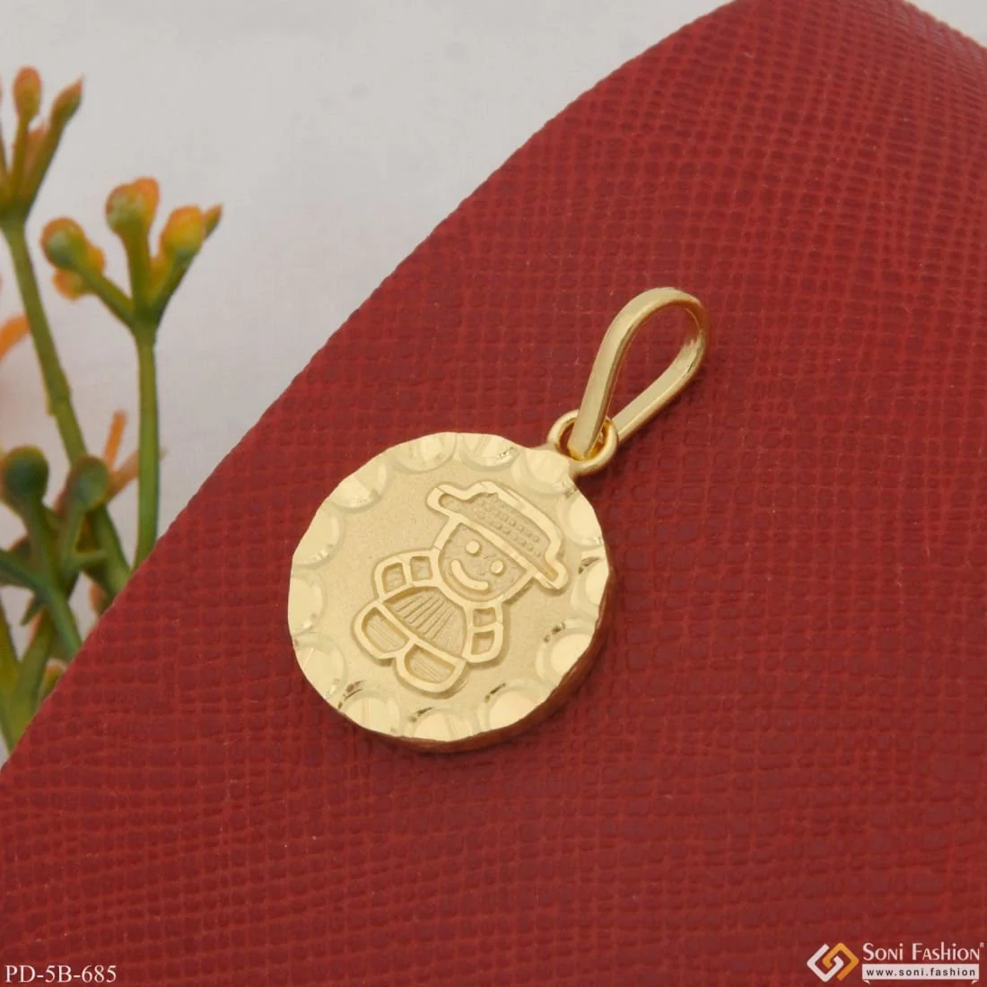 1 Gram Gold Plated Cute Pendant For Children | Kids | Little Baby - Style B685 - Image 5