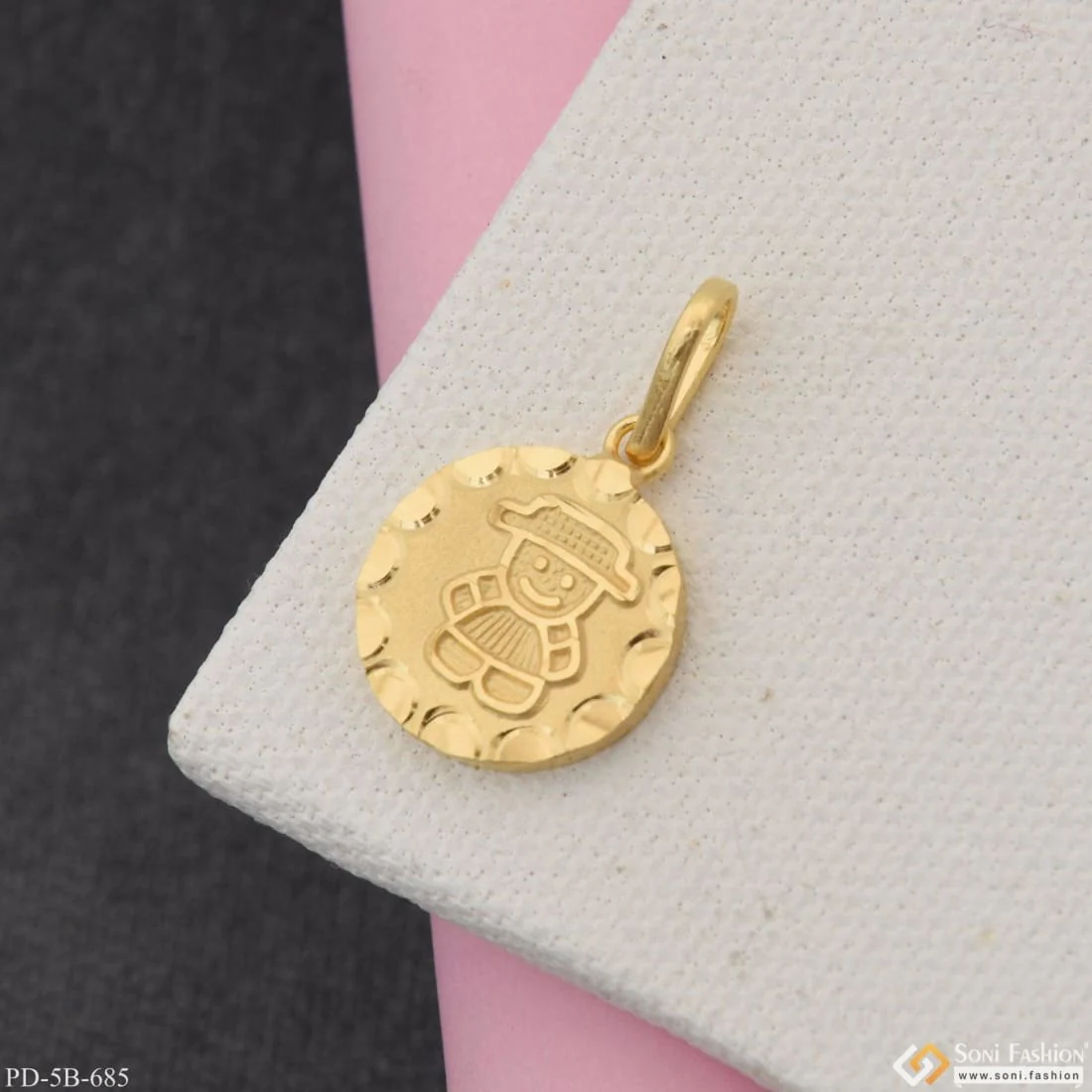 1 Gram Gold Plated Cute Pendant For Children | Kids | Little Baby - Style B685 - Image 7