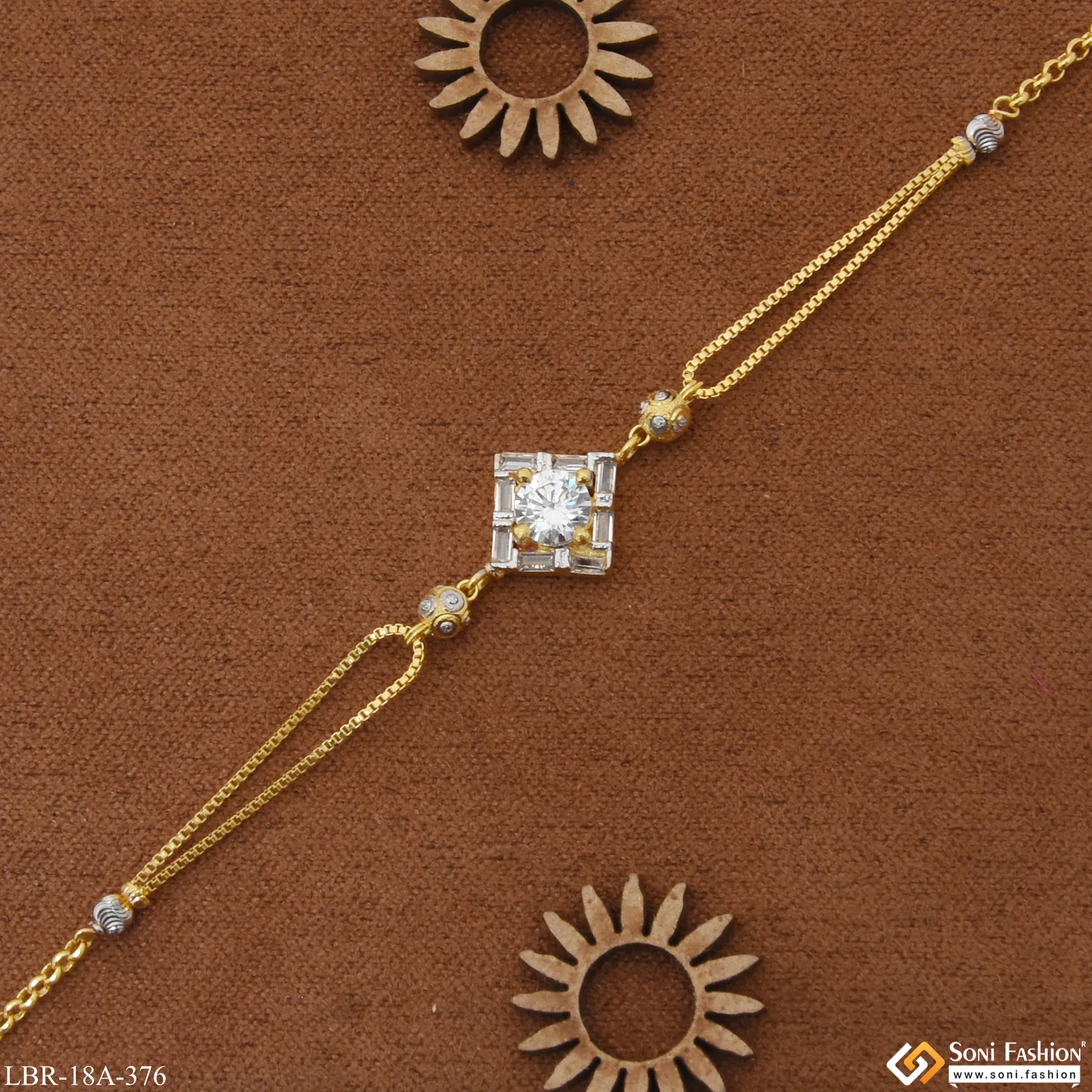 1 Gram Gold Plated Dazzling Design Bracelet for Ladies - Style A376 - Image 4