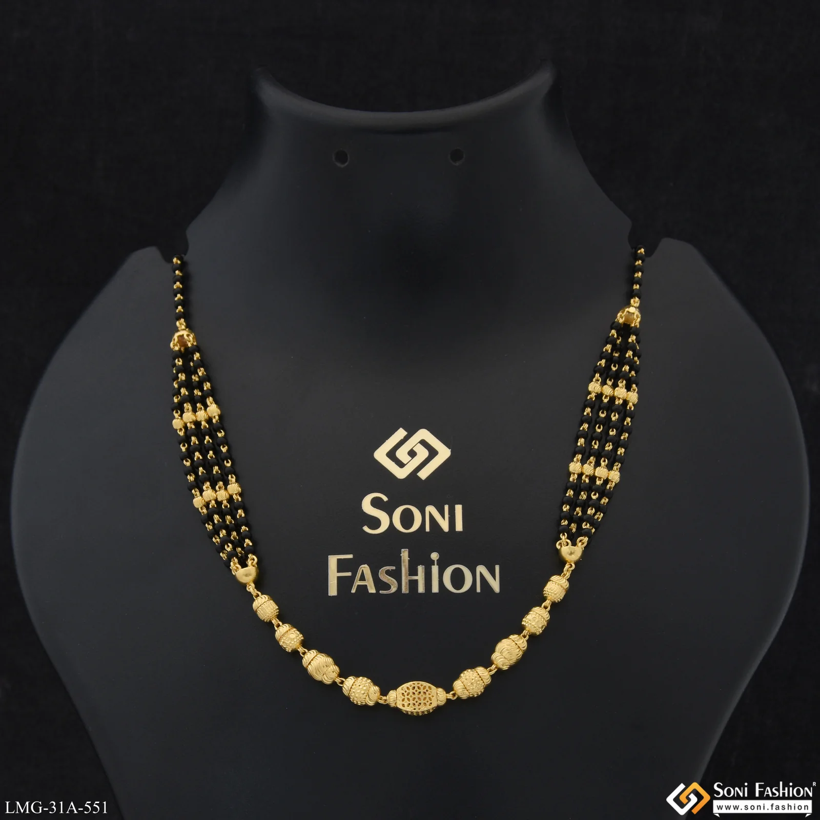 1 Gram Gold Plated Dazzling Design Mangalsutra for Women - Style A551 - Image 2