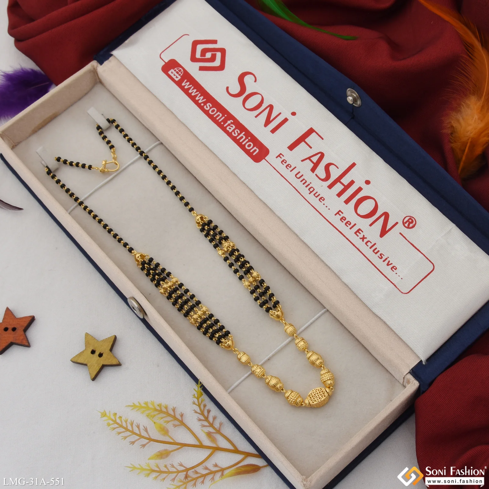 1 Gram Gold Plated Dazzling Design Mangalsutra for Women - Style A551 - Image 3