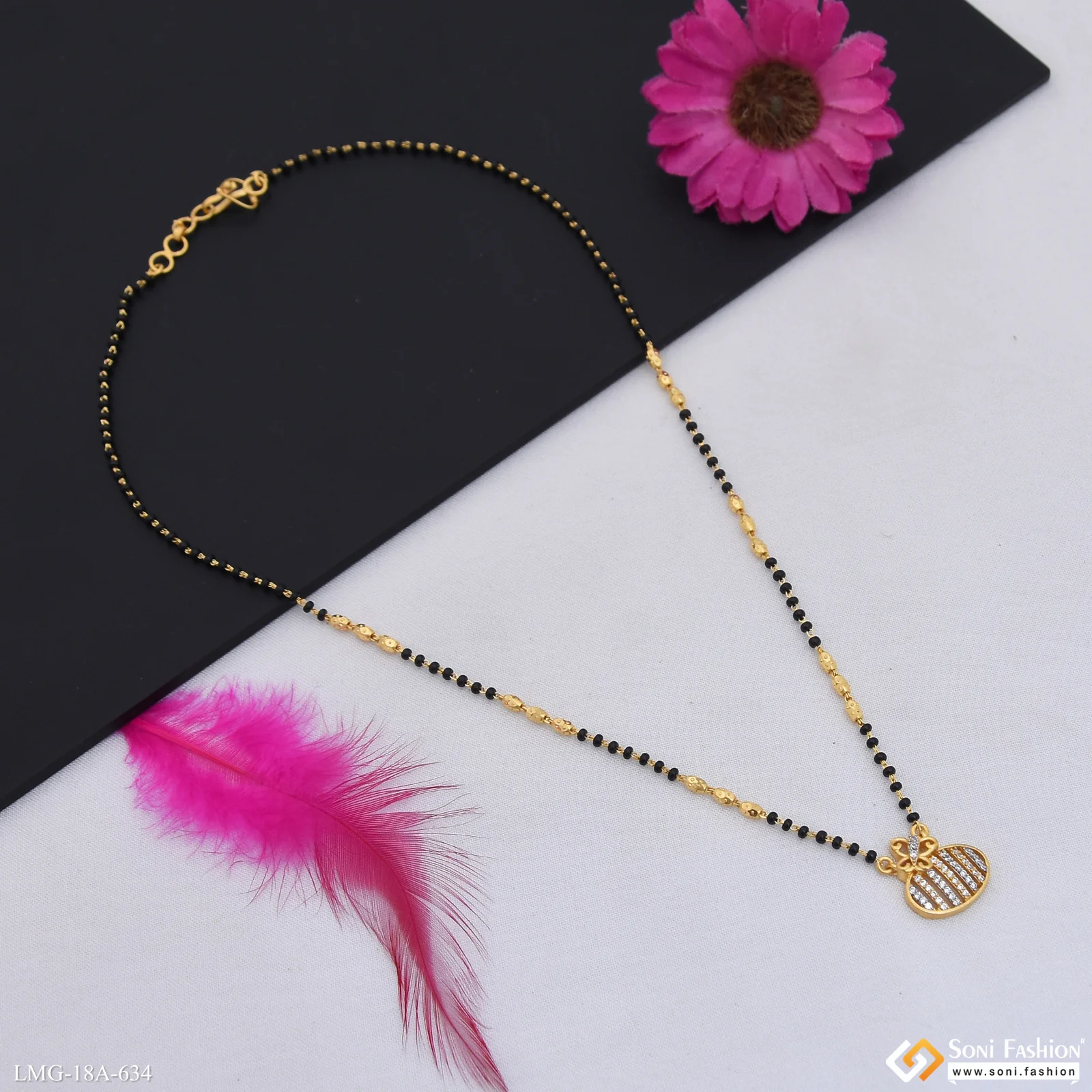 1 Gram Gold Plated Dazzling Design Mangalsutra for Women - Style A634 - Image 4