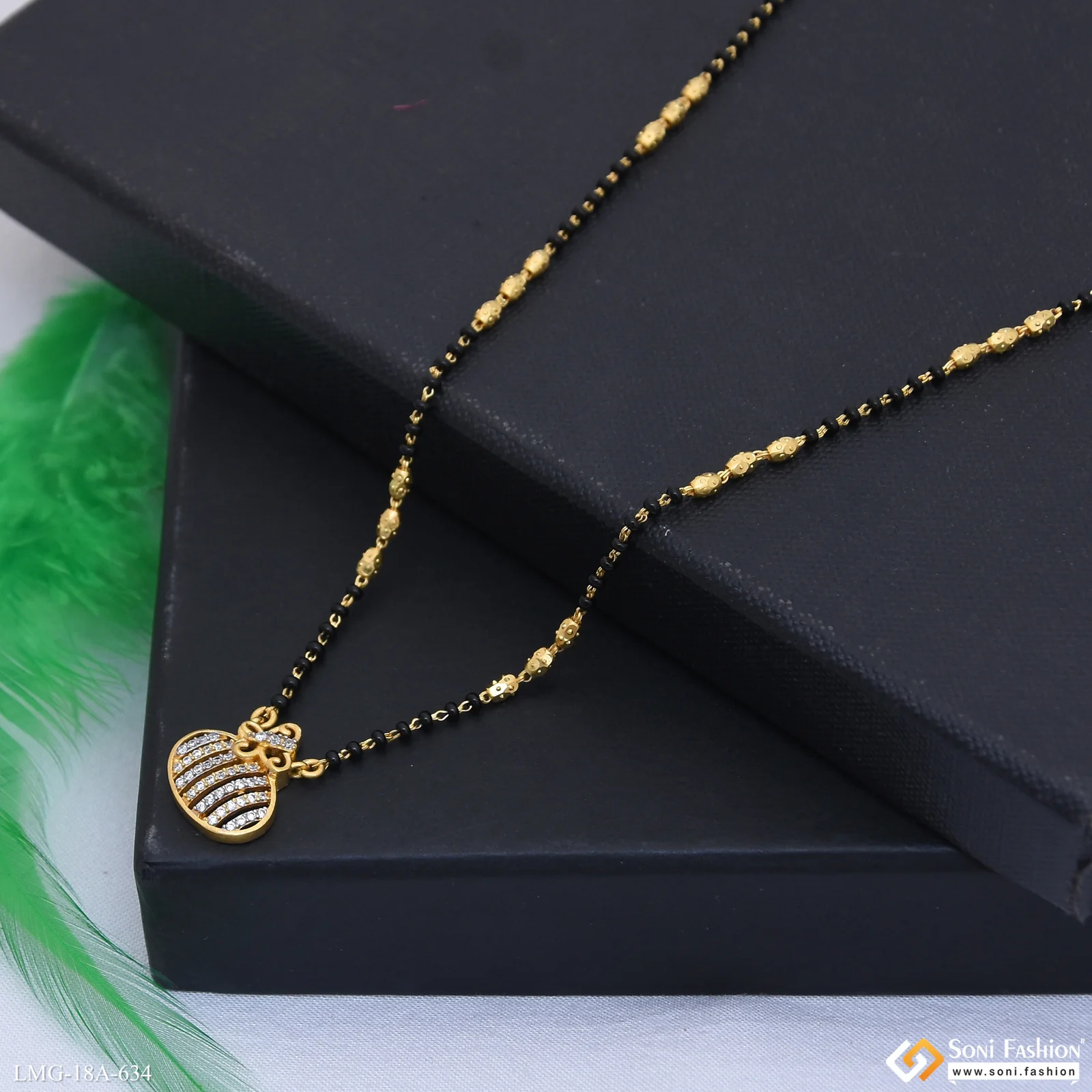 1 Gram Gold Plated Dazzling Design Mangalsutra for Women - Style A634 - Image 5