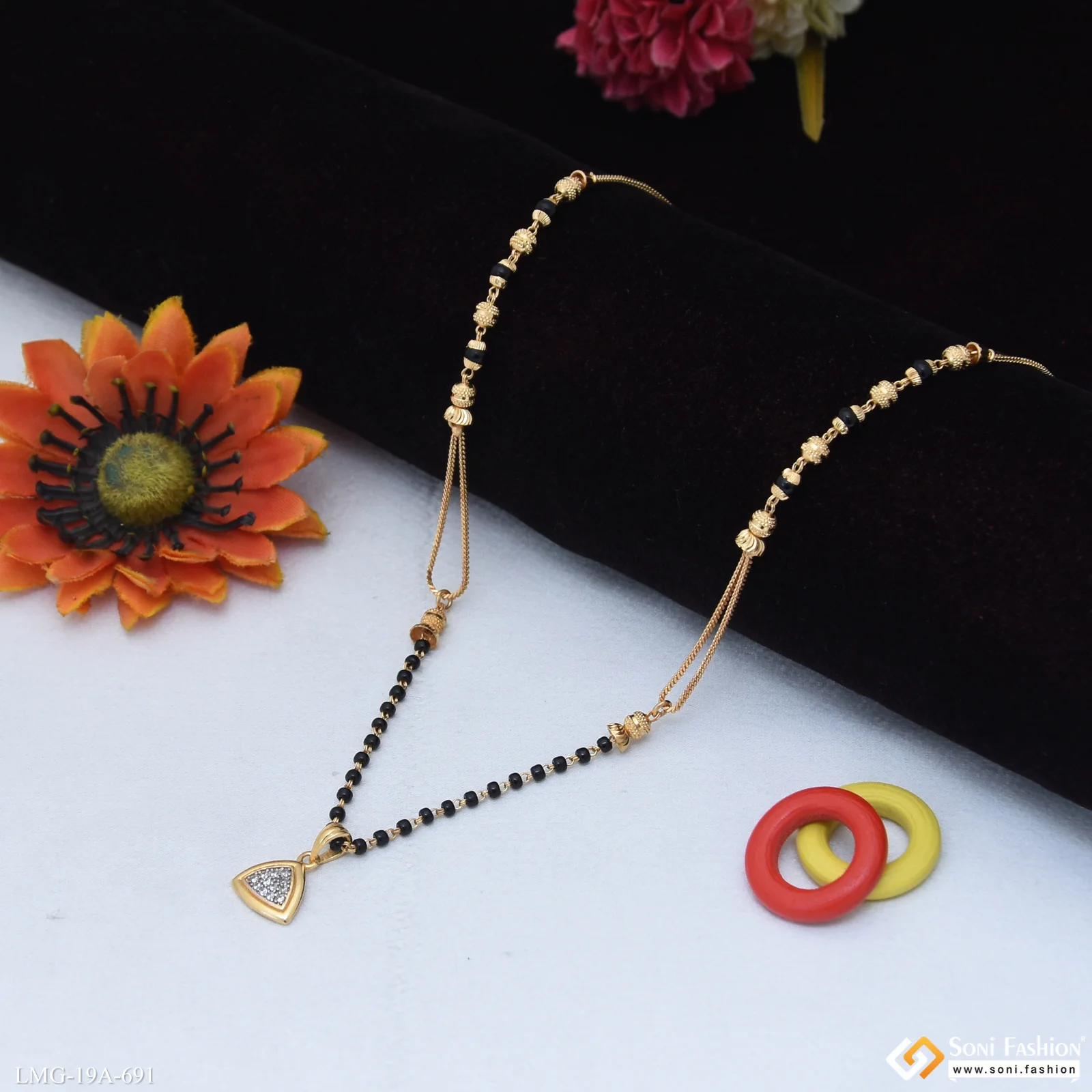 1 Gram Gold Plated Dazzling Design Mangalsutra for Women - Style A691 - Image 3