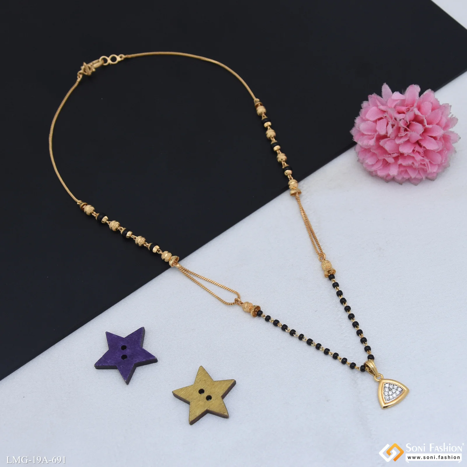 1 Gram Gold Plated Dazzling Design Mangalsutra for Women - Style A691 - Image 4