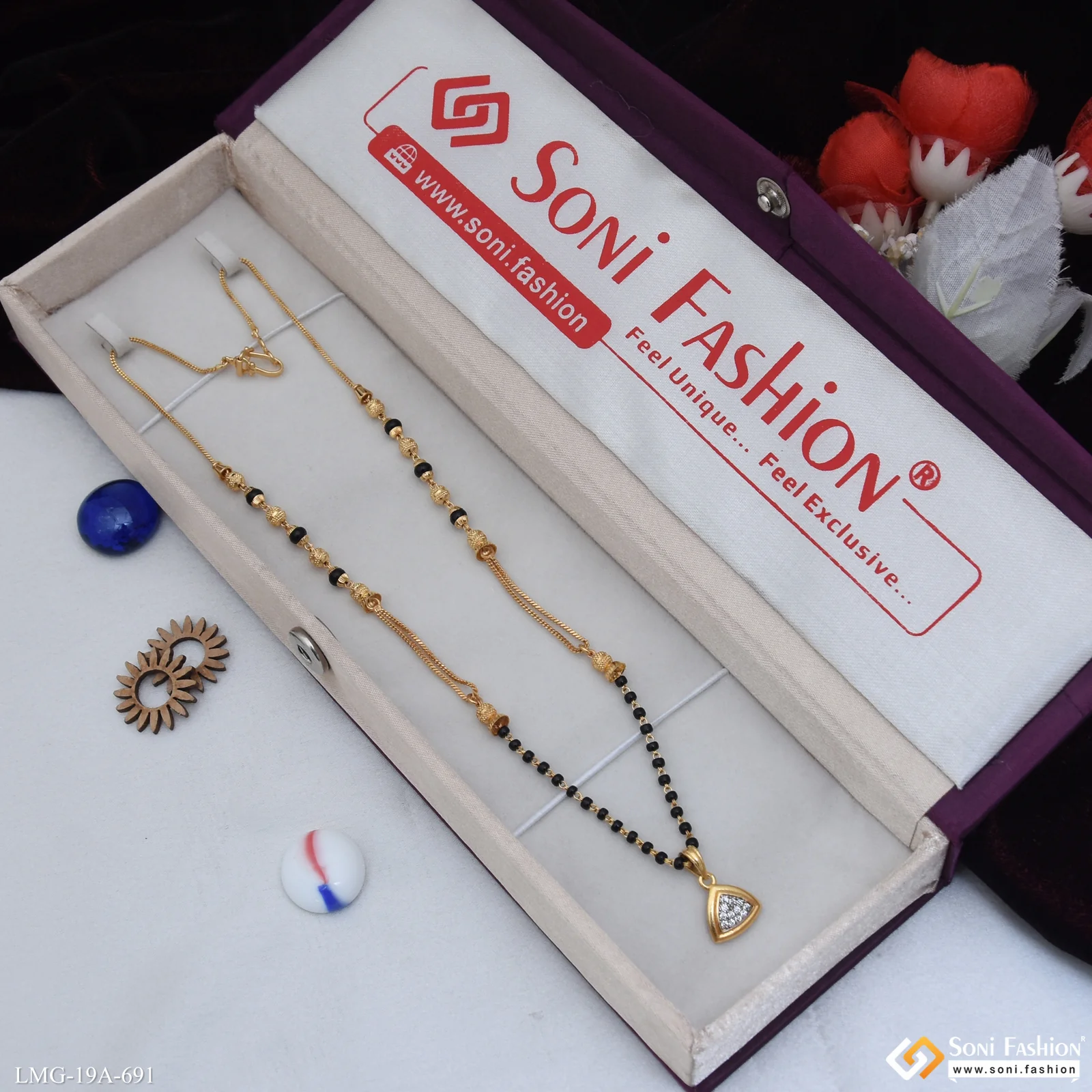 1 Gram Gold Plated Dazzling Design Mangalsutra for Women - Style A691 - Image 6