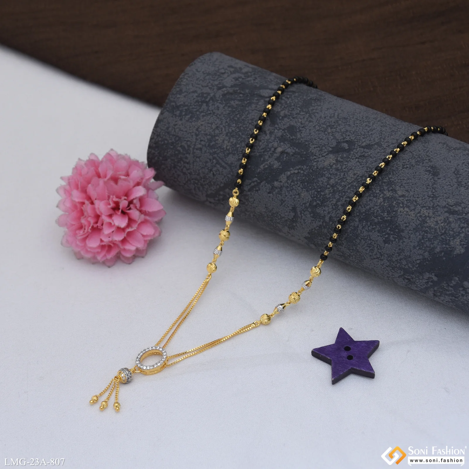 1 Gram Gold Plated Dazzling Design Mangalsutra for Women - Style A807 - Image 4