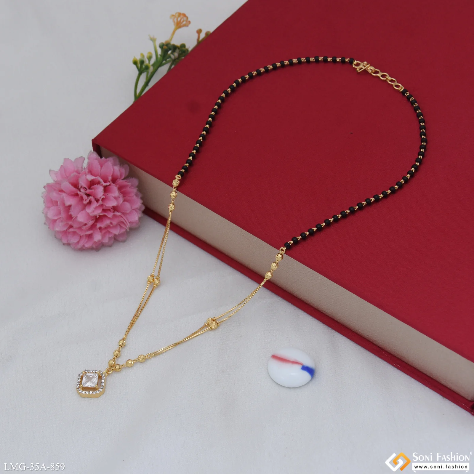 1 Gram Gold Plated Dazzling Design Mangalsutra for Women - Style A859 - Image 5