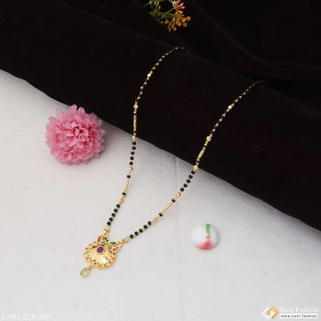 1 Gram Gold Plated Decorative Design Funky Design Mangalsutra For Women - Style A200 - Image 5