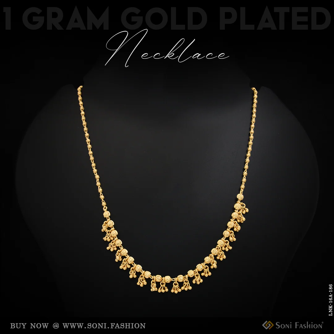 1 Gram Gold Plated Decorative Design Lovely Design Necklace for Women - Style A186 - Image 5