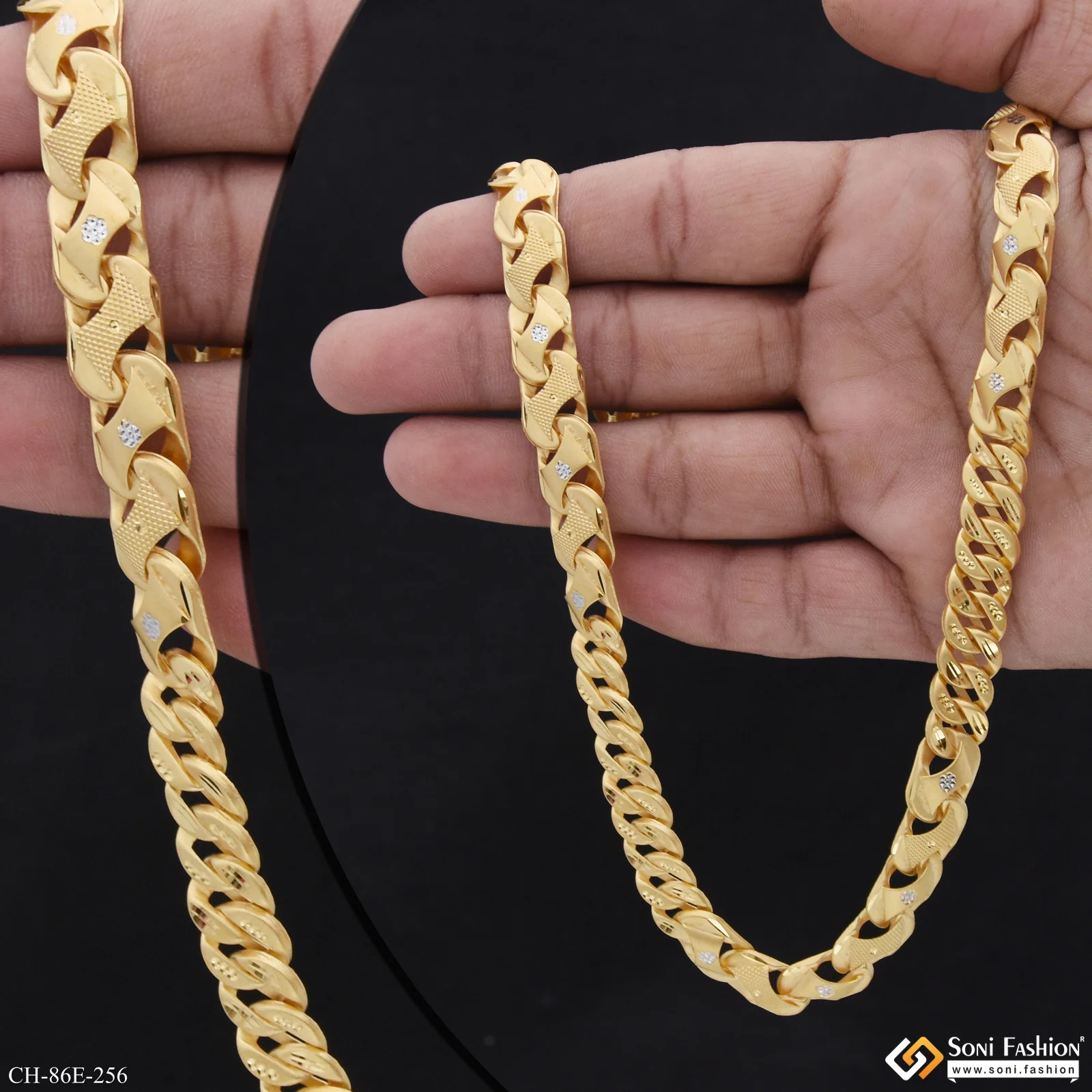 1 Gram Gold Plated Delicate Design Pokal Chain for Men - Style E256 - Image 2