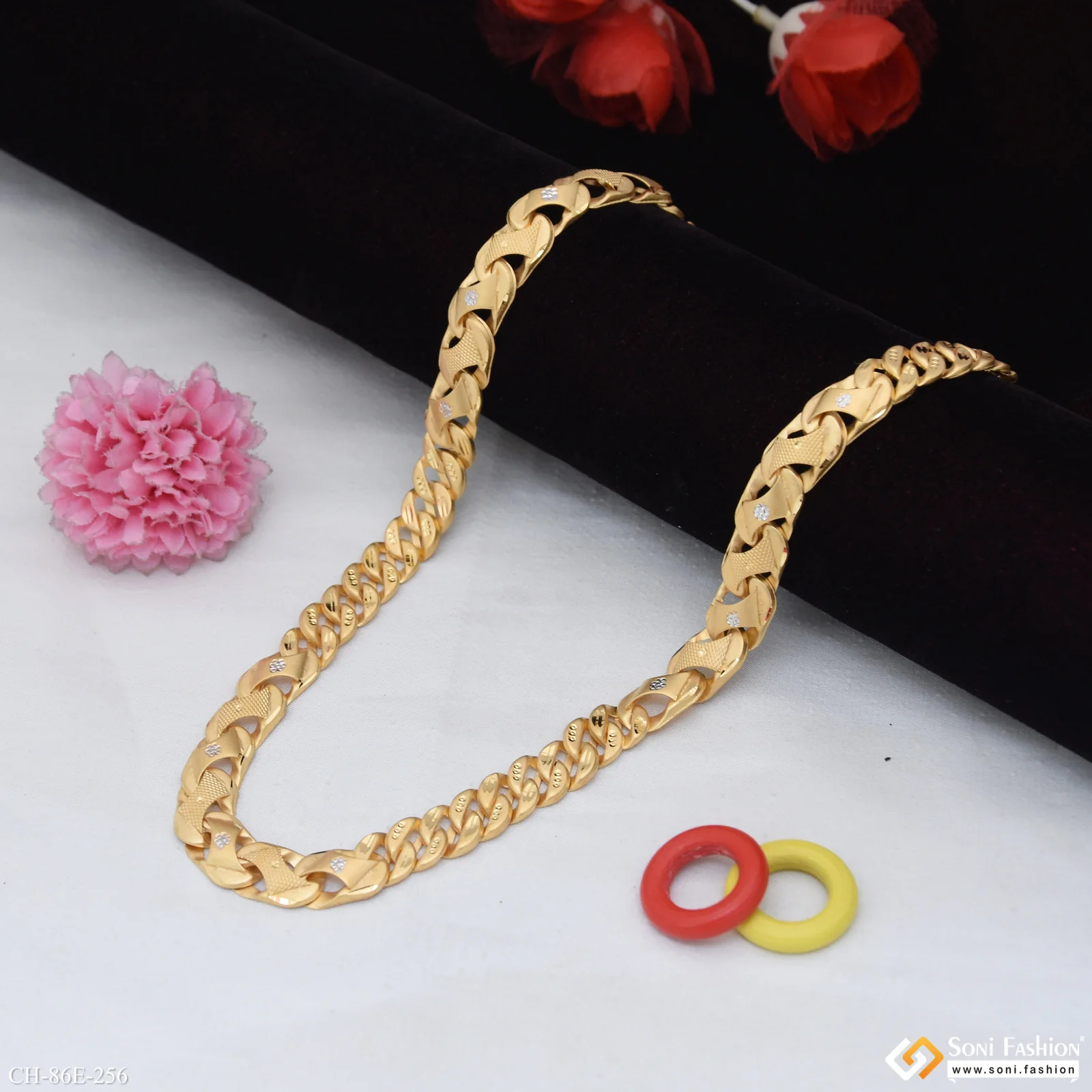 1 Gram Gold Plated Delicate Design Pokal Chain for Men - Style E256 - Image 4