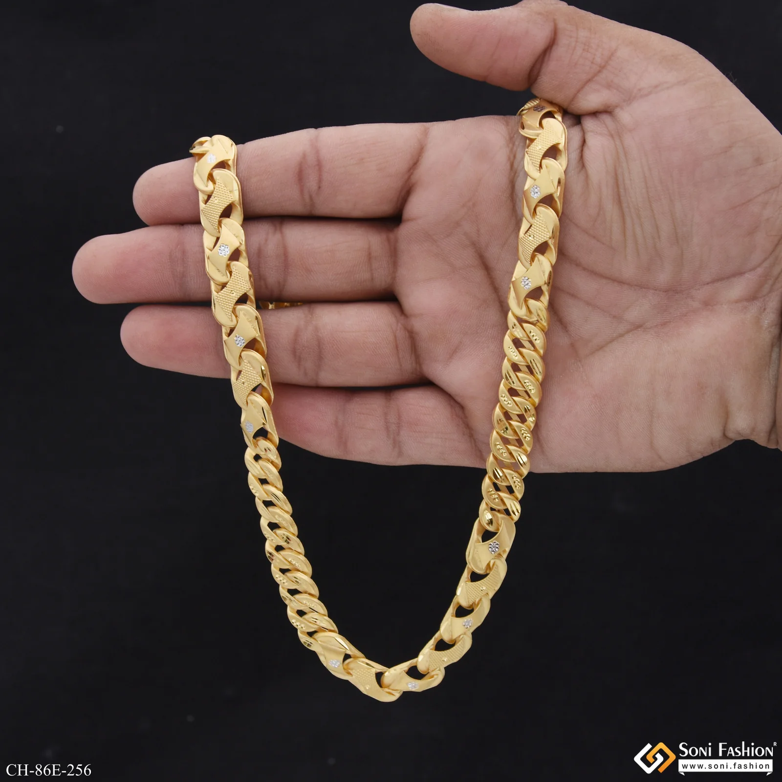 1 Gram Gold Plated Delicate Design Pokal Chain for Men - Style E256 - Image 6