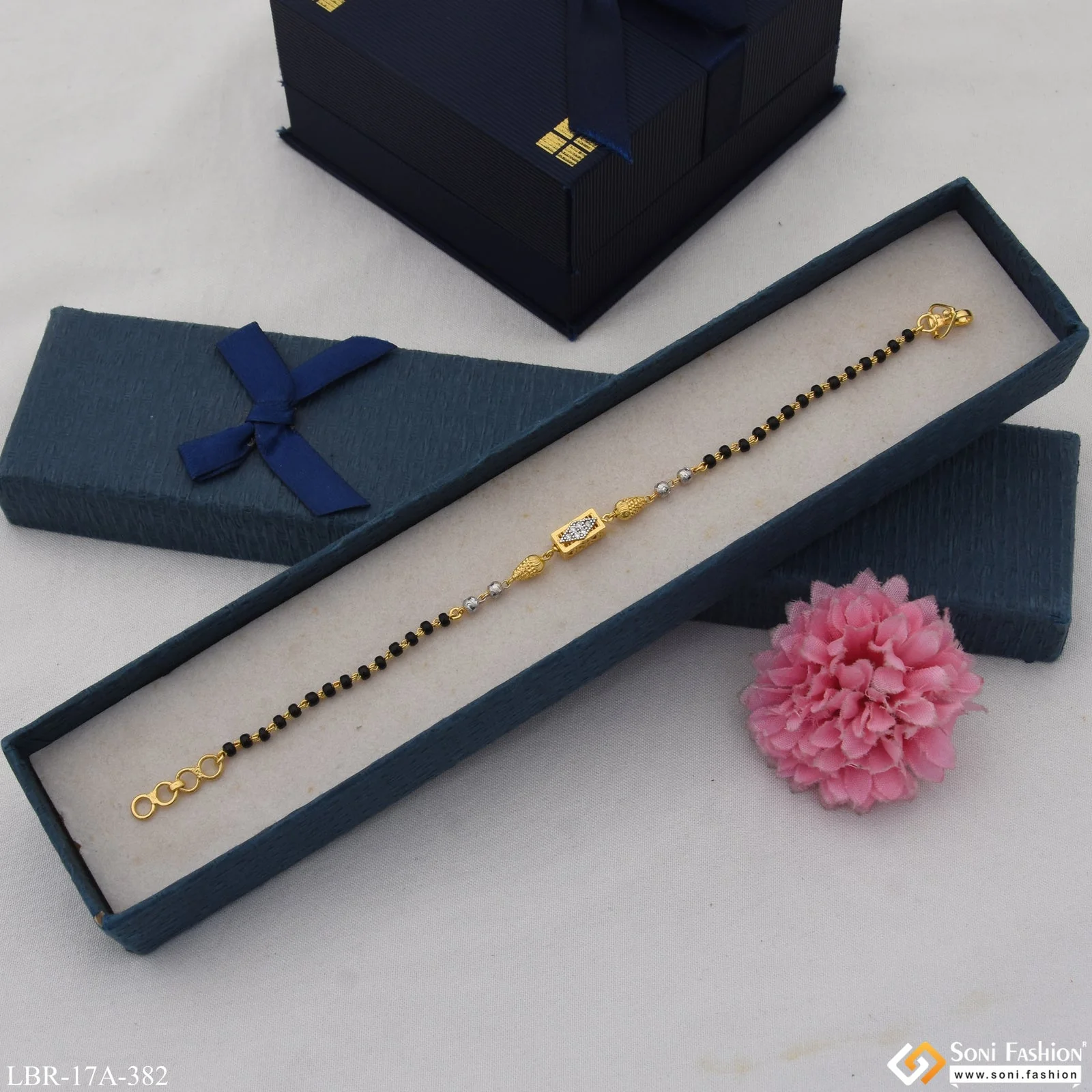 1 Gram Gold Plated Designer Mangalsutra Bracelet for Women - Style A382 - Image 3
