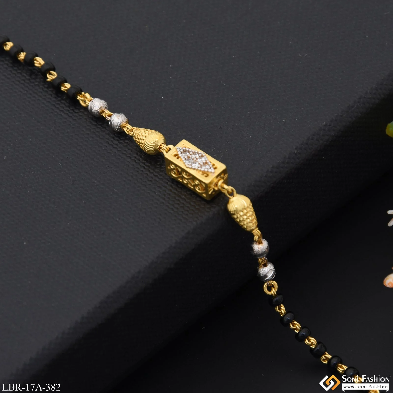 1 Gram Gold Plated Designer Mangalsutra Bracelet for Women - Style A382 - Image 5