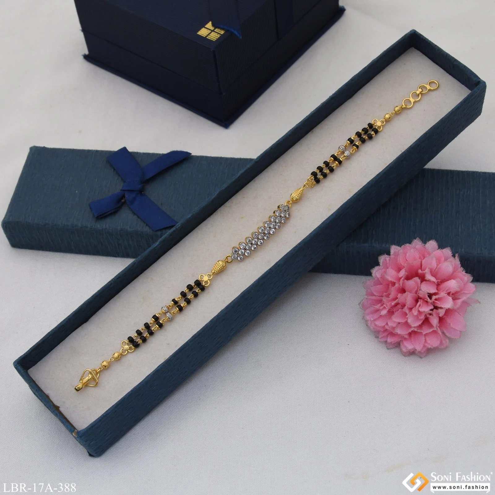 1 Gram Gold Plated Designer Mangalsutra Bracelet for Women - Style A388 - Image 5