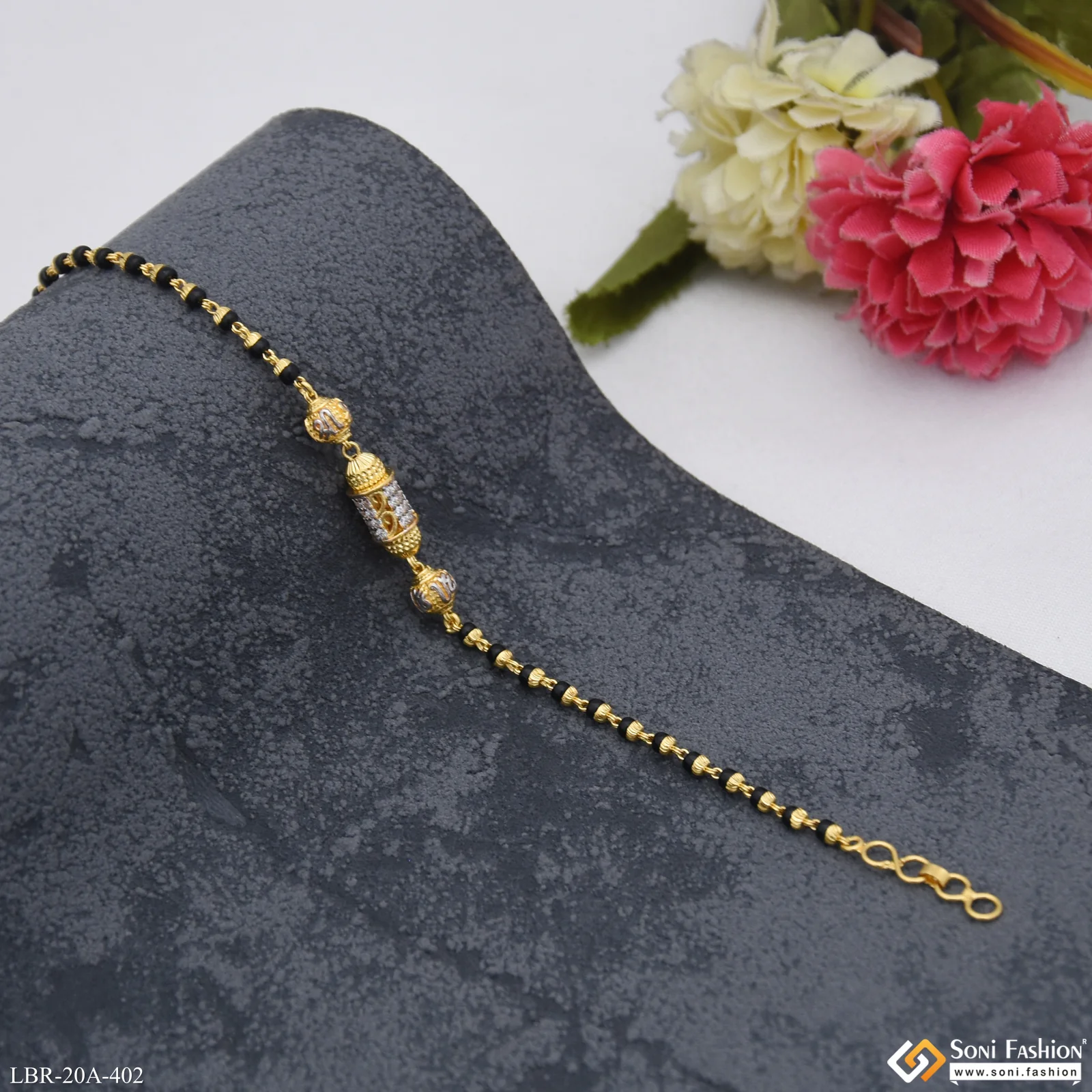 1 Gram Gold Plated Designer Mangalsutra Bracelet for Women - Style A402 - Image 5