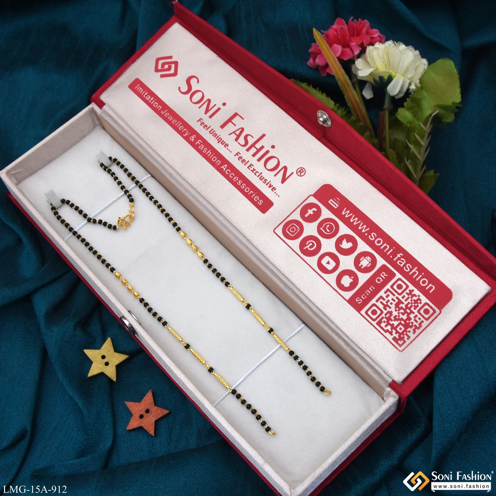 1 Gram Gold Plated Designer Mangalsutra Dori for Women - Style A912 - Image 2
