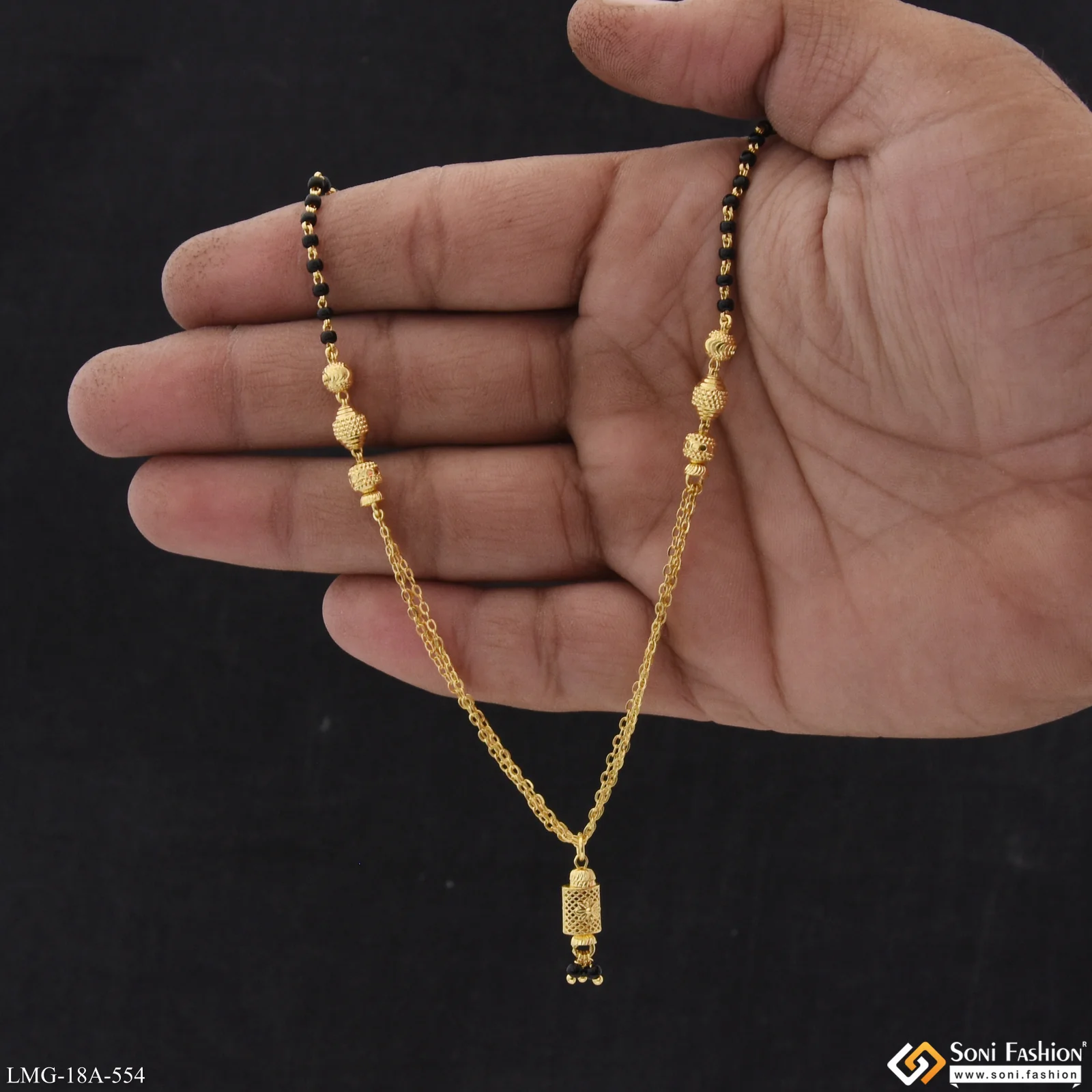 1 Gram Gold Plated Designer Mangalsutra for Women - Style A554 - Image 3