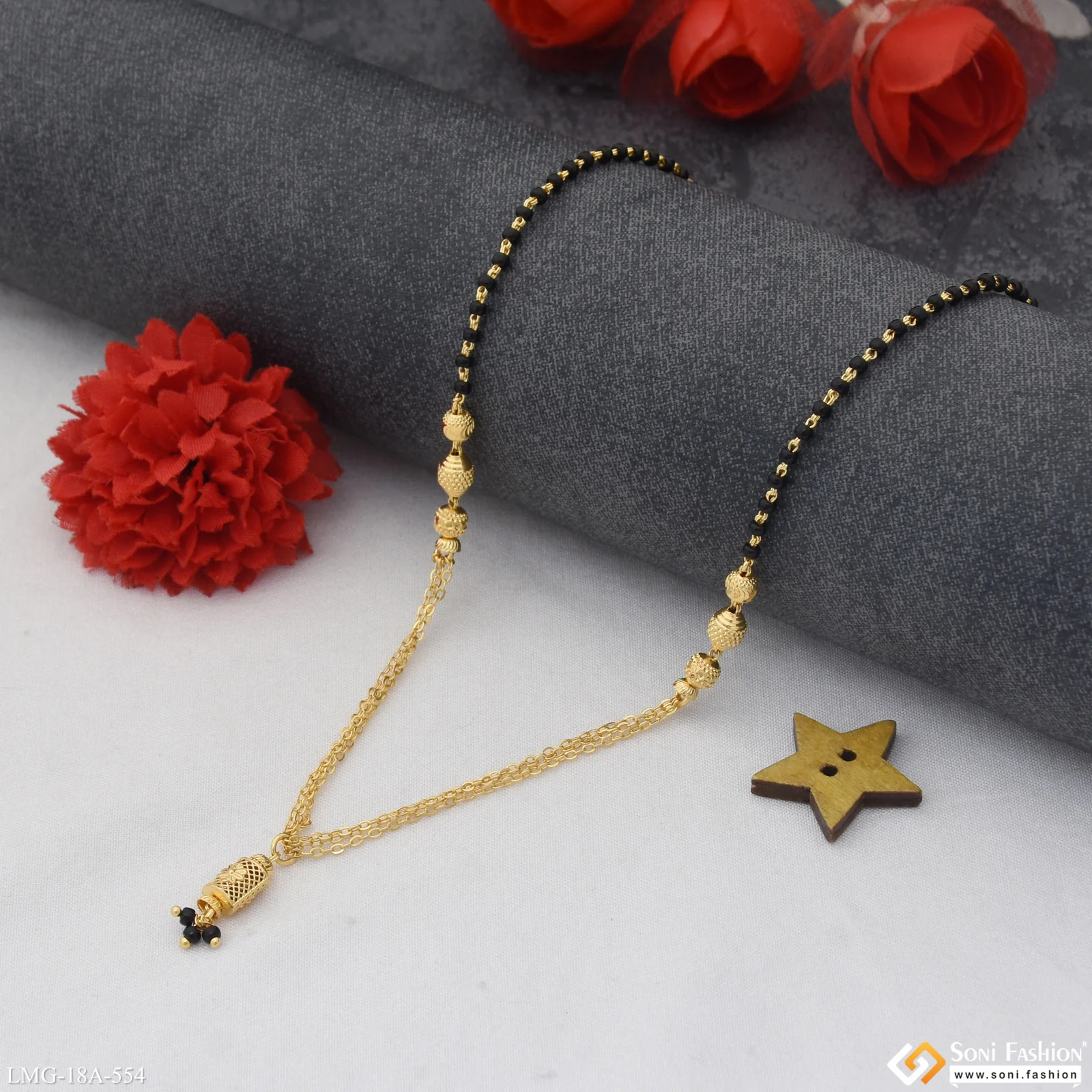1 Gram Gold Plated Designer Mangalsutra for Women - Style A554 - Image 4