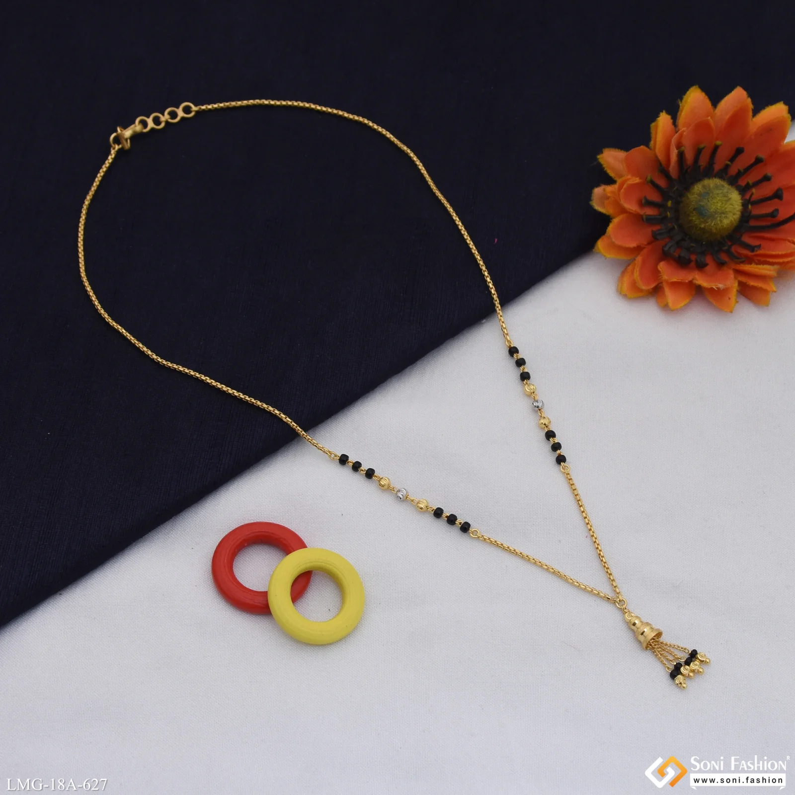 1 Gram Gold Plated Designer Mangalsutra for Women - Style A627 - Image 6