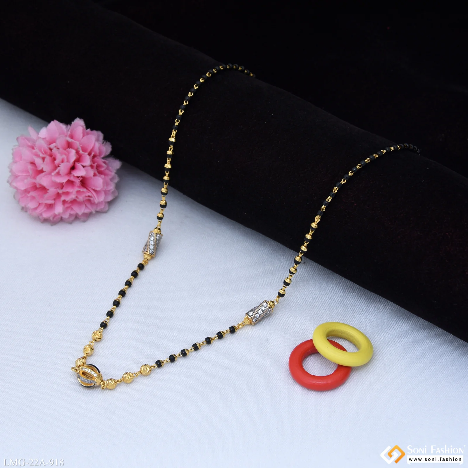 1 Gram Gold Plated Designer Mangalsutra for Women - Style A918 - Image 3